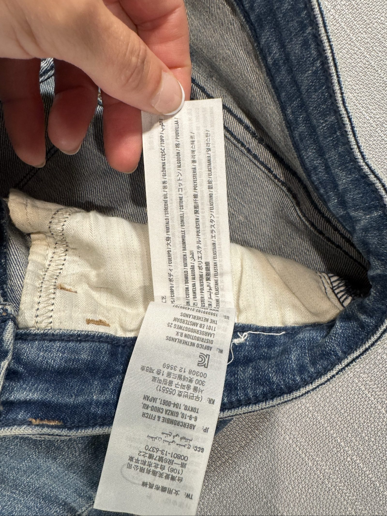 Women’s Abercrombie & Fitch Super Skinny Ankle Distressed Jeans – Blue – 26 image 5