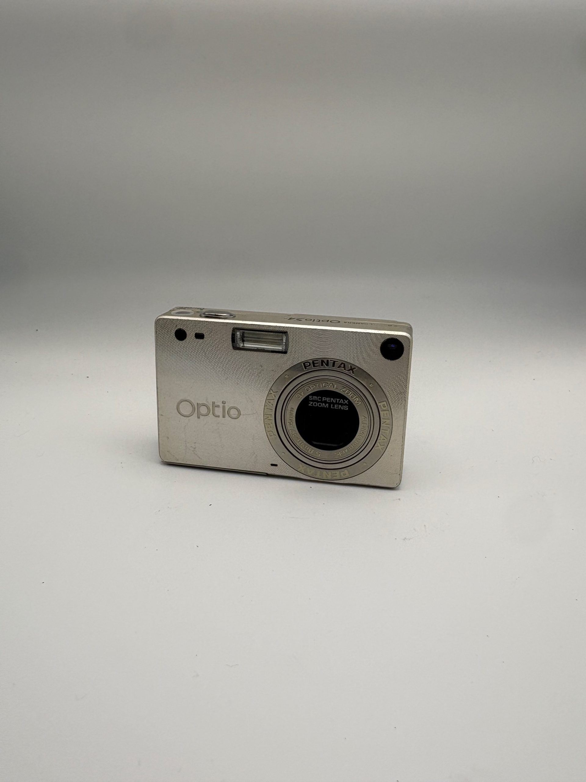 Pentax Optio S4 Digitalkamera silber, Kompaktkamera Y2K