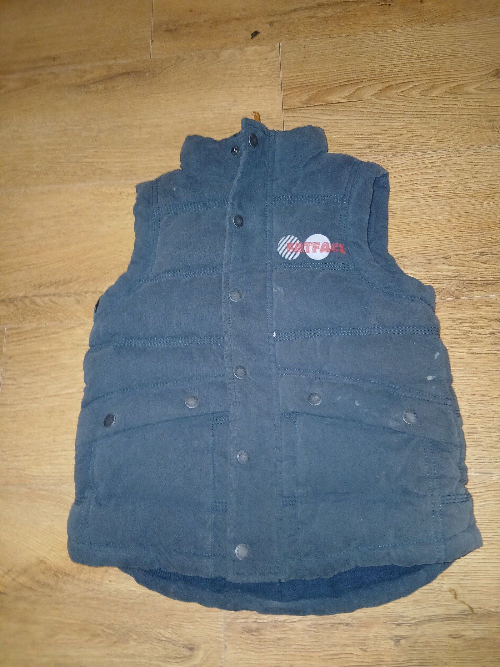 Fat Face Navy Blue Kids Padded Gilet Age 8