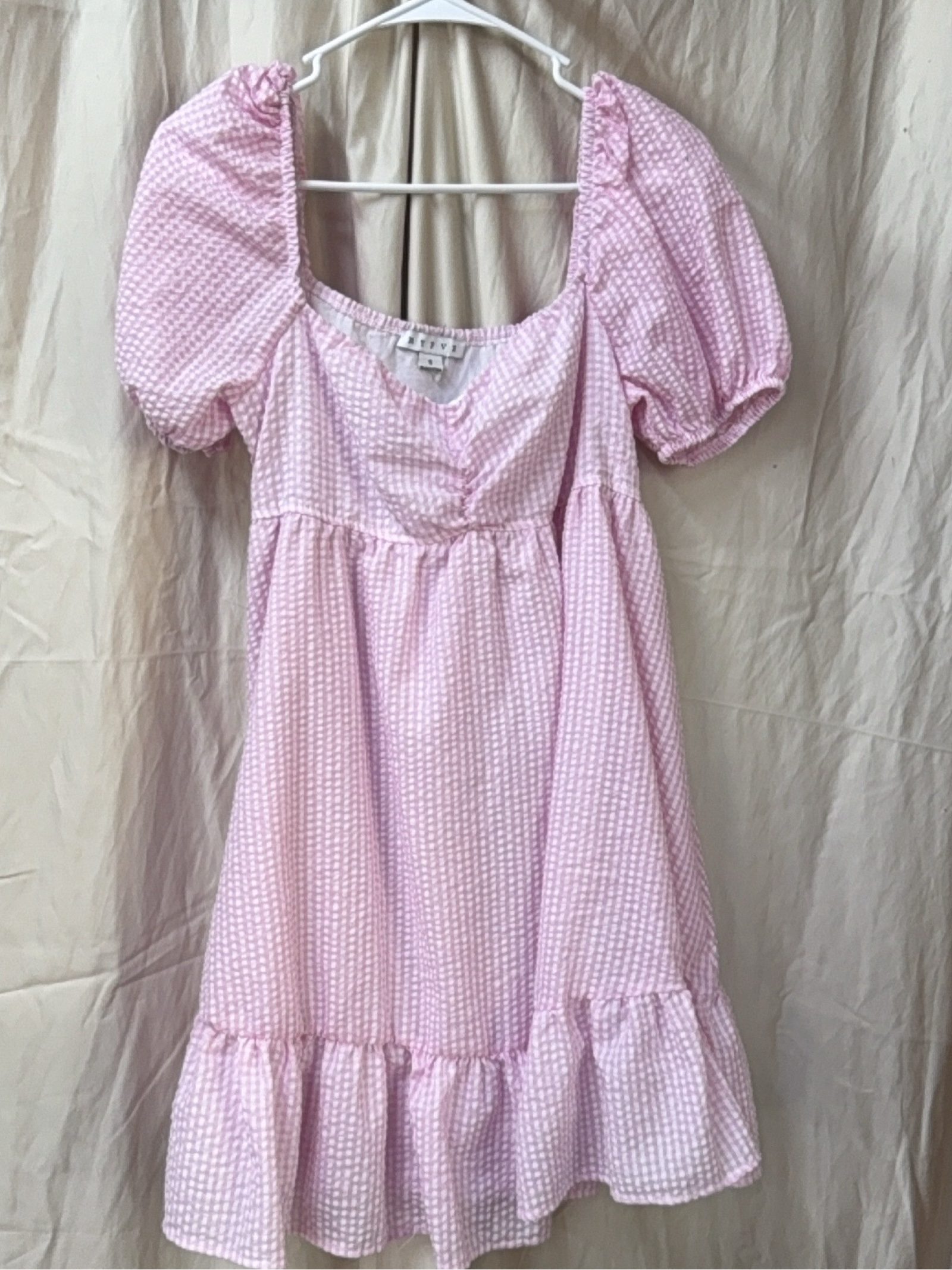 HYFVE Women's Pink Puff Sleeve Mini Dress Size 4