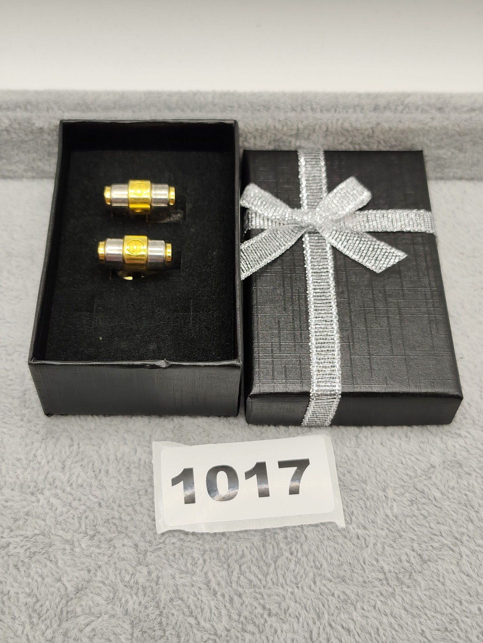 Dunhill Gold & Silver Tone Cufflinks in Gift Box
