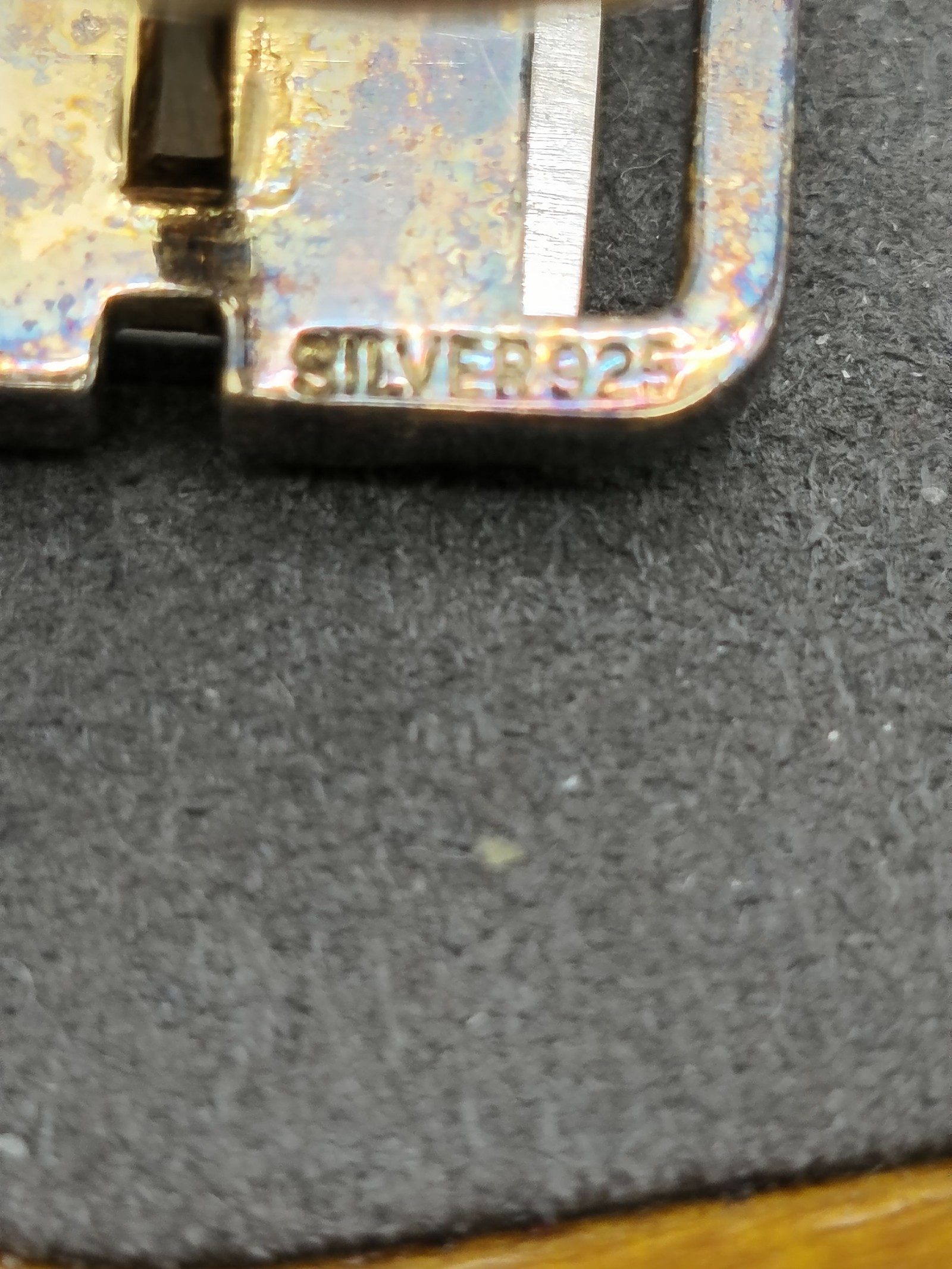 CELINE 925 Silver & Gold tone Cufflinks & Tie Clip Set image 3