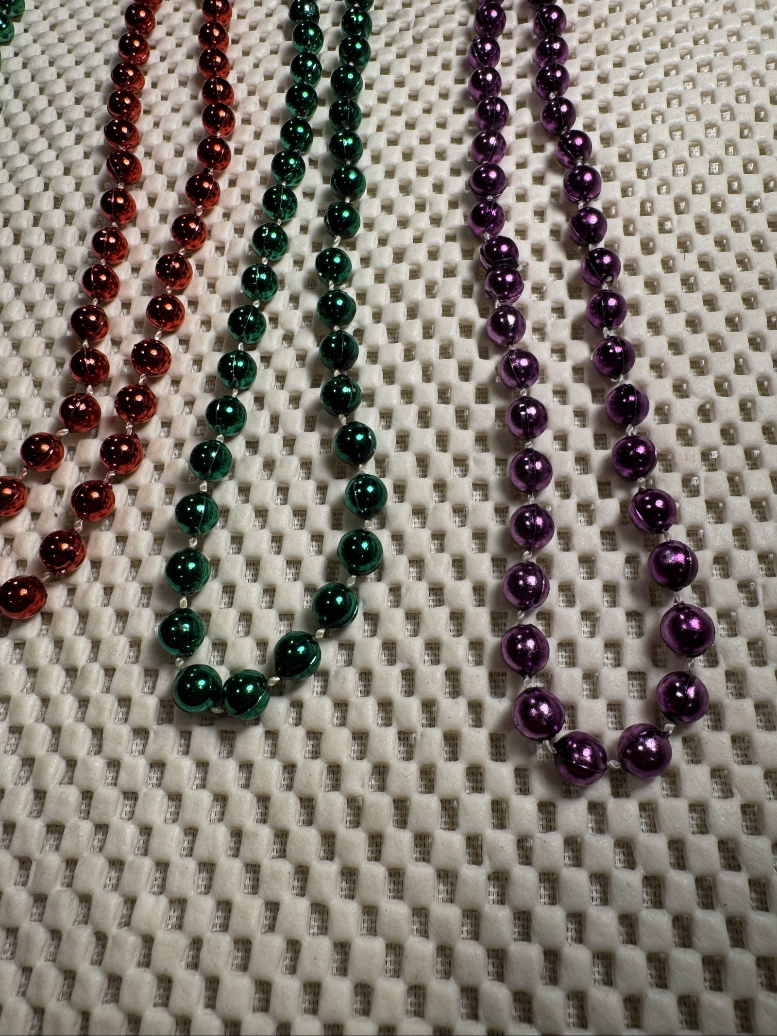 Multi-Colored Mardi Gras Beaded Necklaces Set image 5
