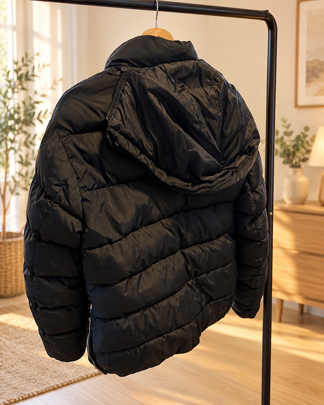 Eighty Five Black Puffer Jacket Medium