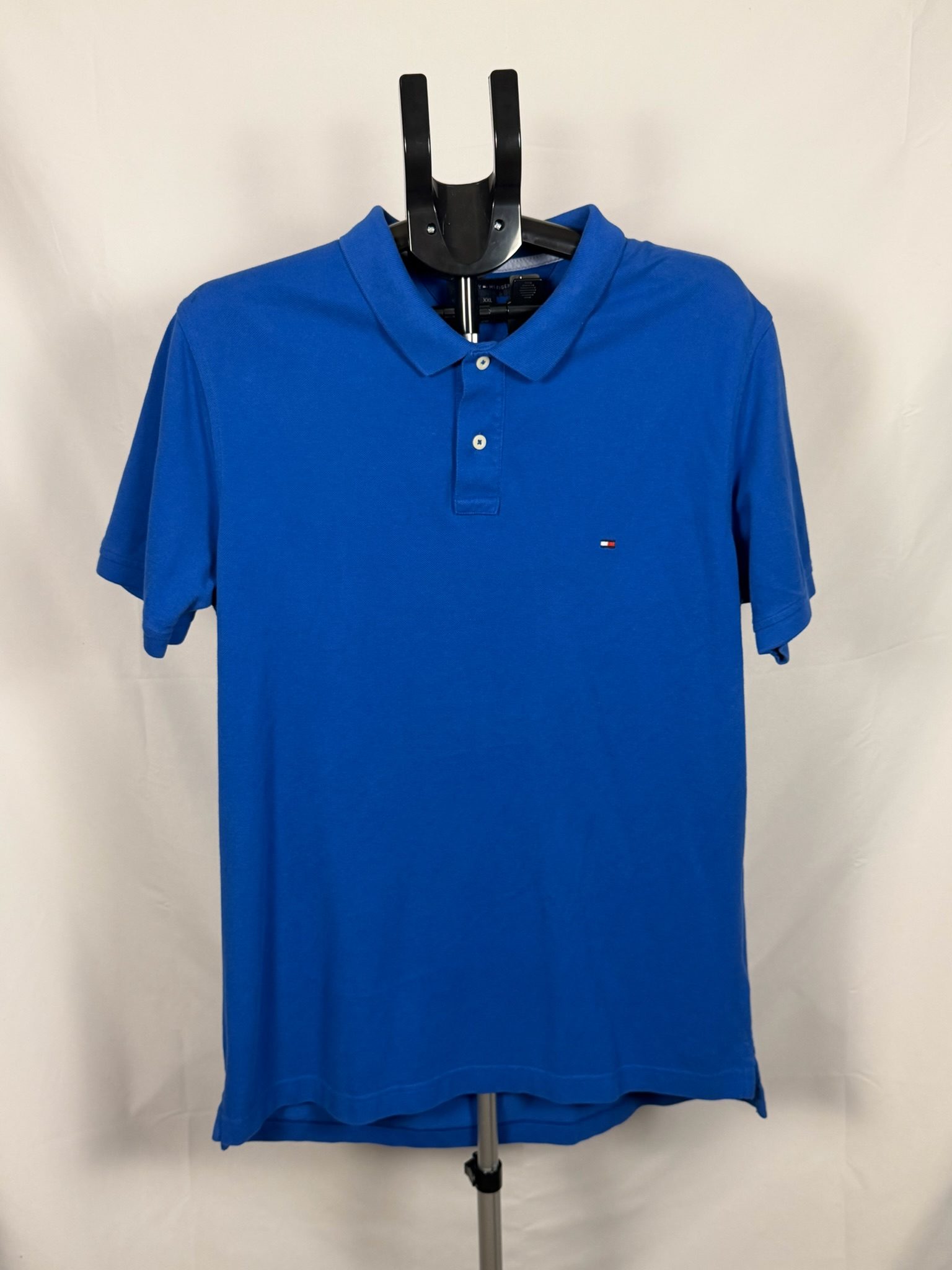 Tommy Hilfiger Men's Royal Blue Slim Fit Polo Shirt XXL 100% Cotton