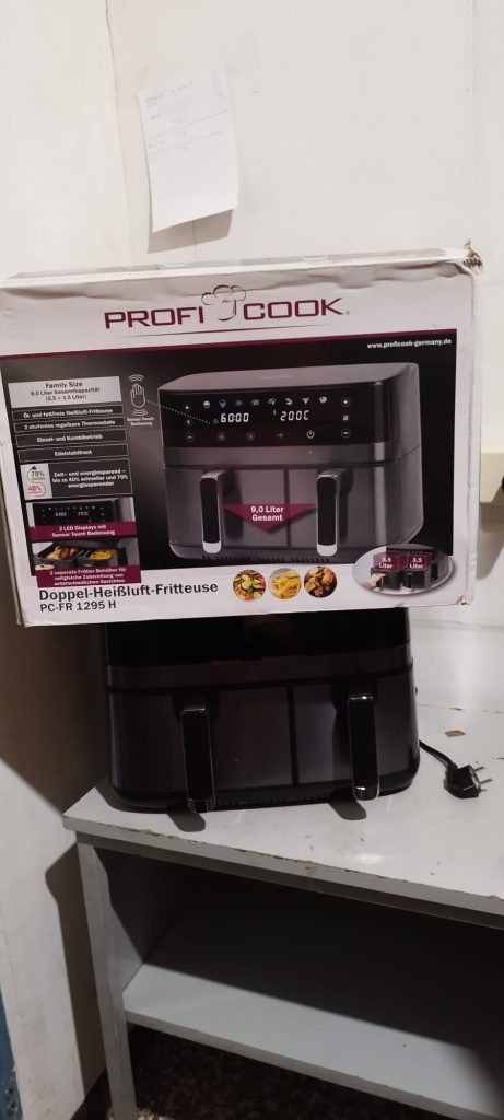 ProfiCook Friggitrice ad Aria Doppia Nera 9 Litri PC-FR 1295 H