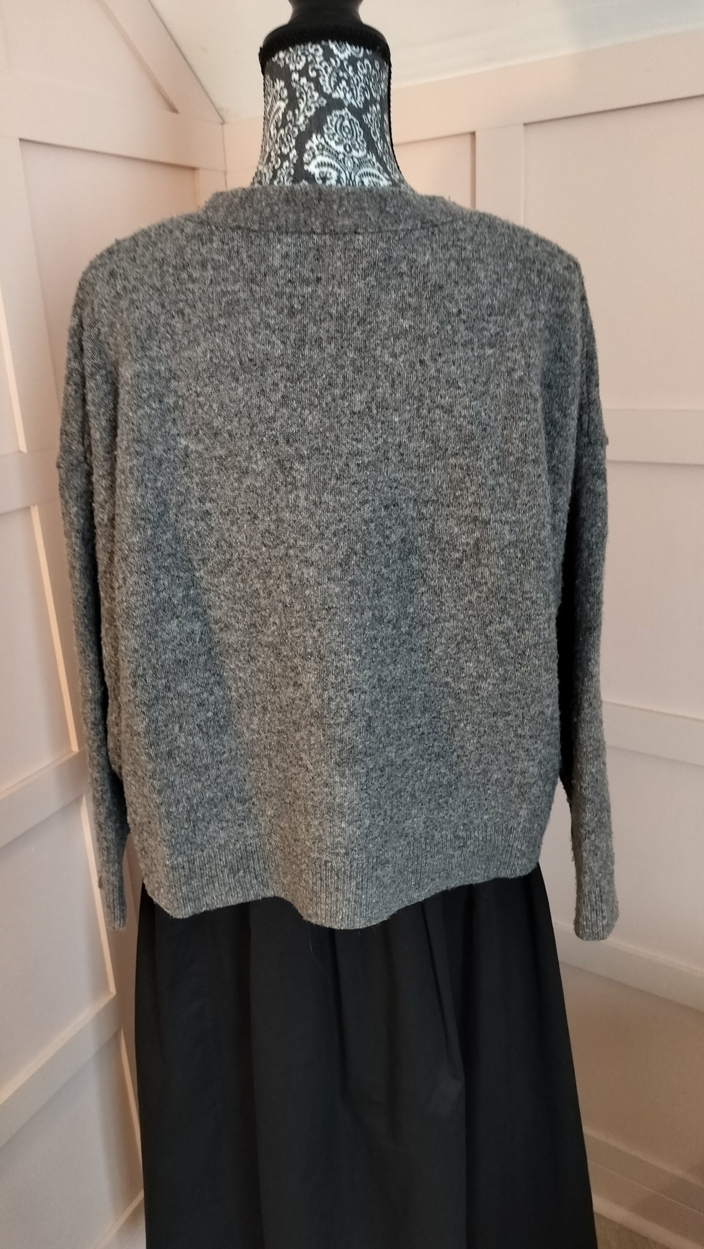 Savida (Dunnes) Grey Button-Up Wool Blend Cardigan Size Medium image 4