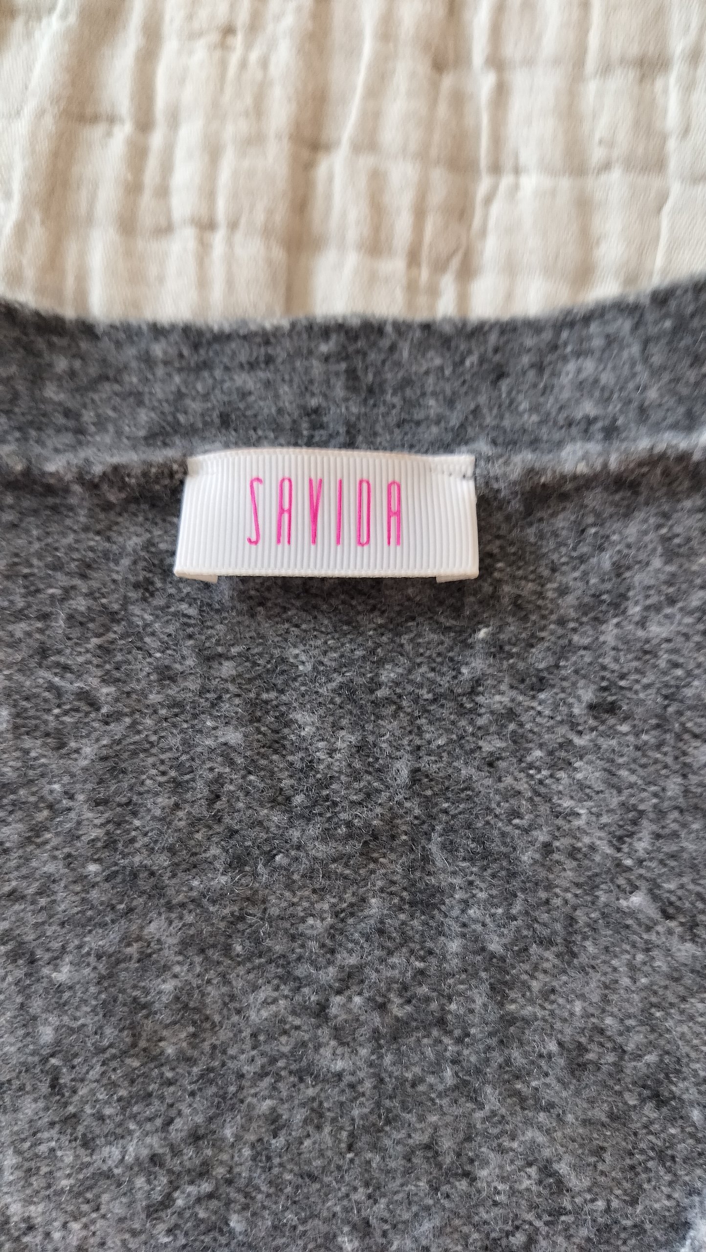 Savida (Dunnes) Grey Button-Up Wool Blend Cardigan Size Medium image 9