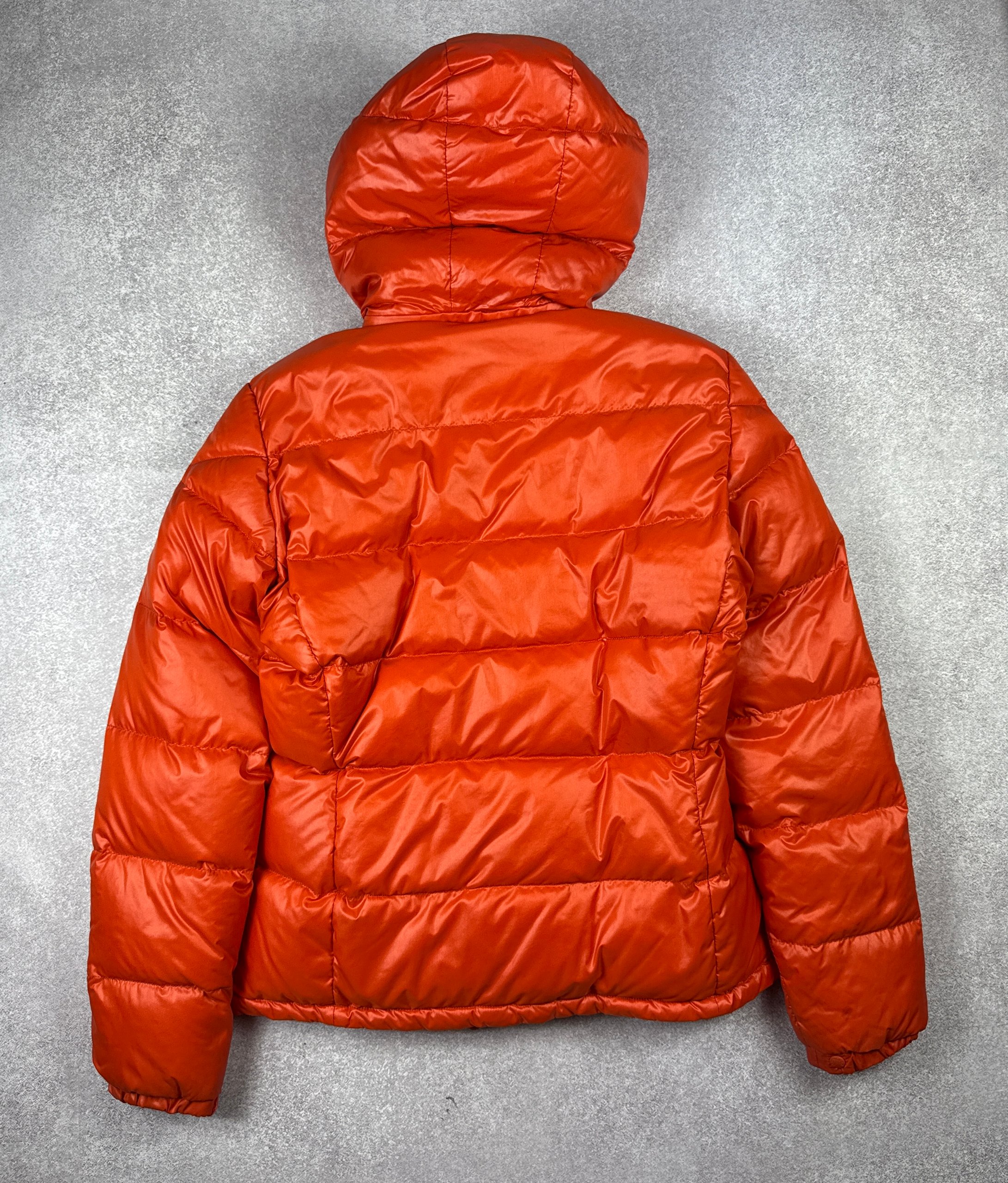 Women`s Moncler Berengere Orange Hooded Puffer Down Jacket Size 2 / M image 2