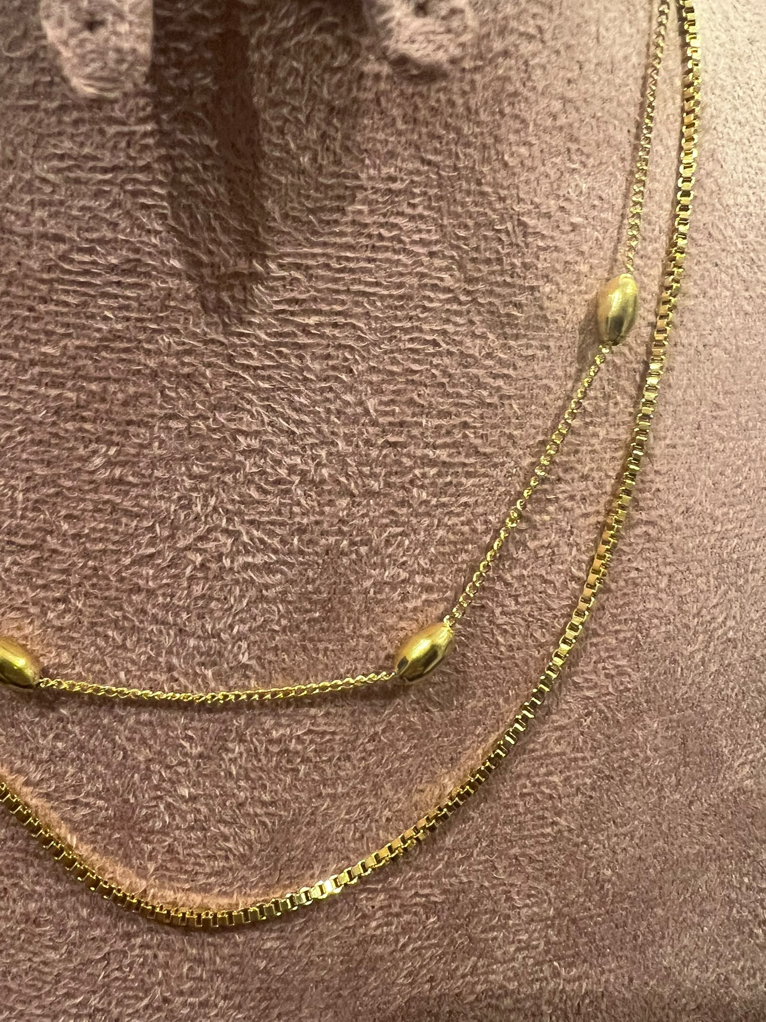 Gold Tone Two Layer Necklace image 4