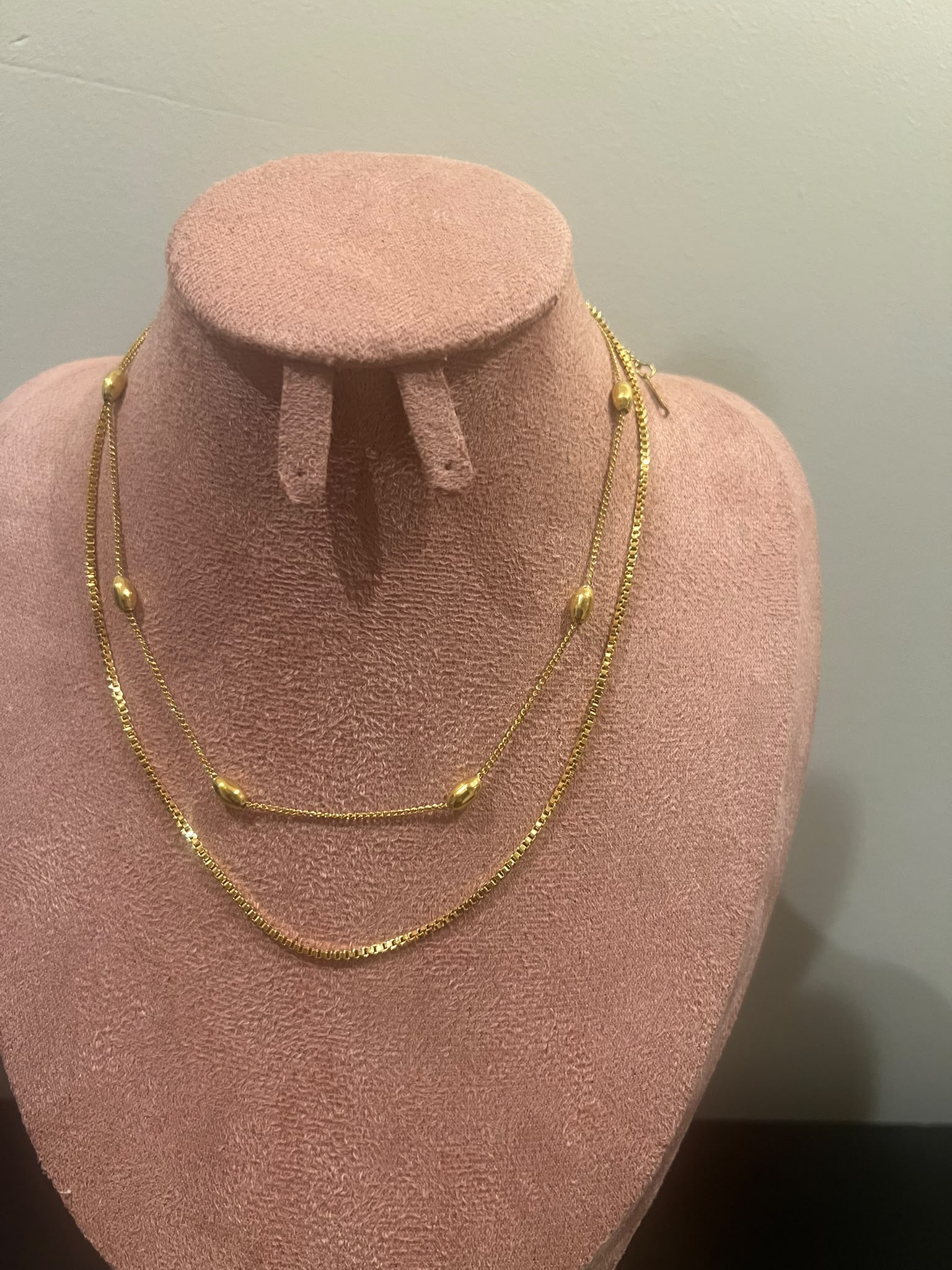 Gold Tone Two Layer Necklace image 7