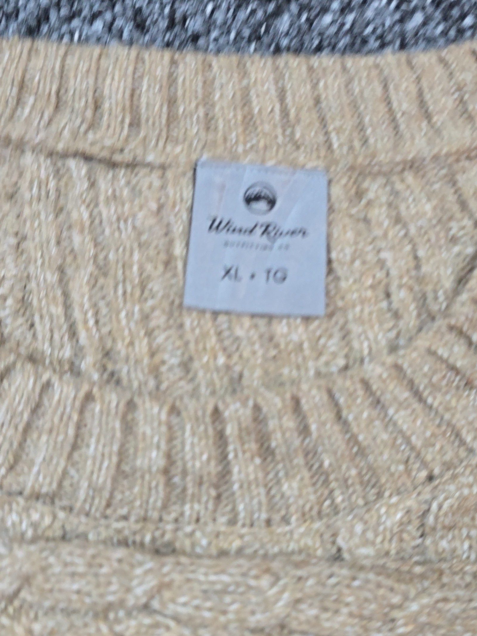 Wind River Beige Cable Knit Sweater XL image 3