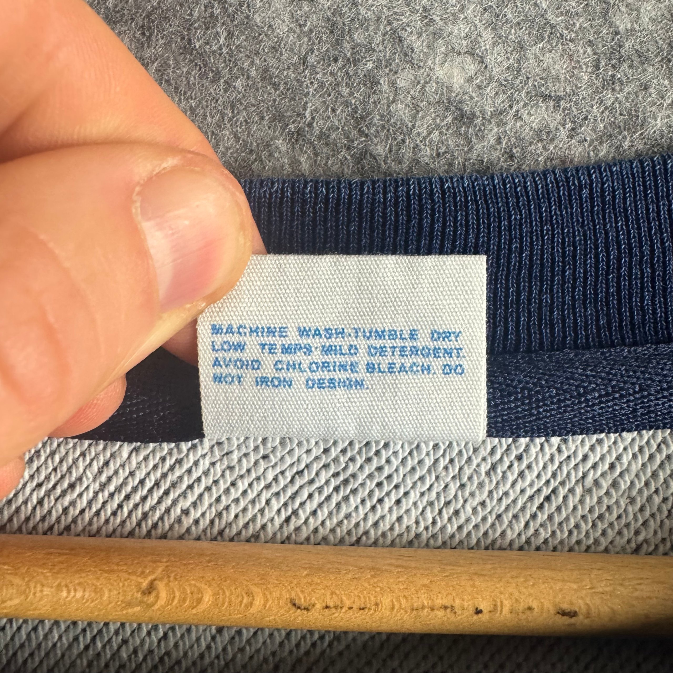 Champion Navy Reverse Weave Patchwork Crewneck Sweatshirt Large image 5