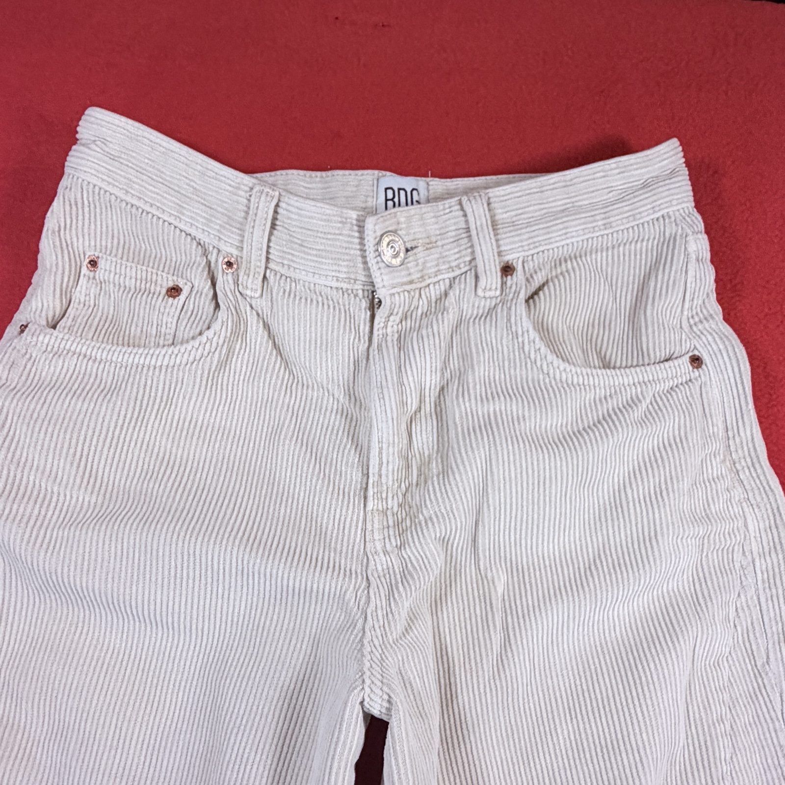 BDG White Striped Corduroy Pants Medium image 2