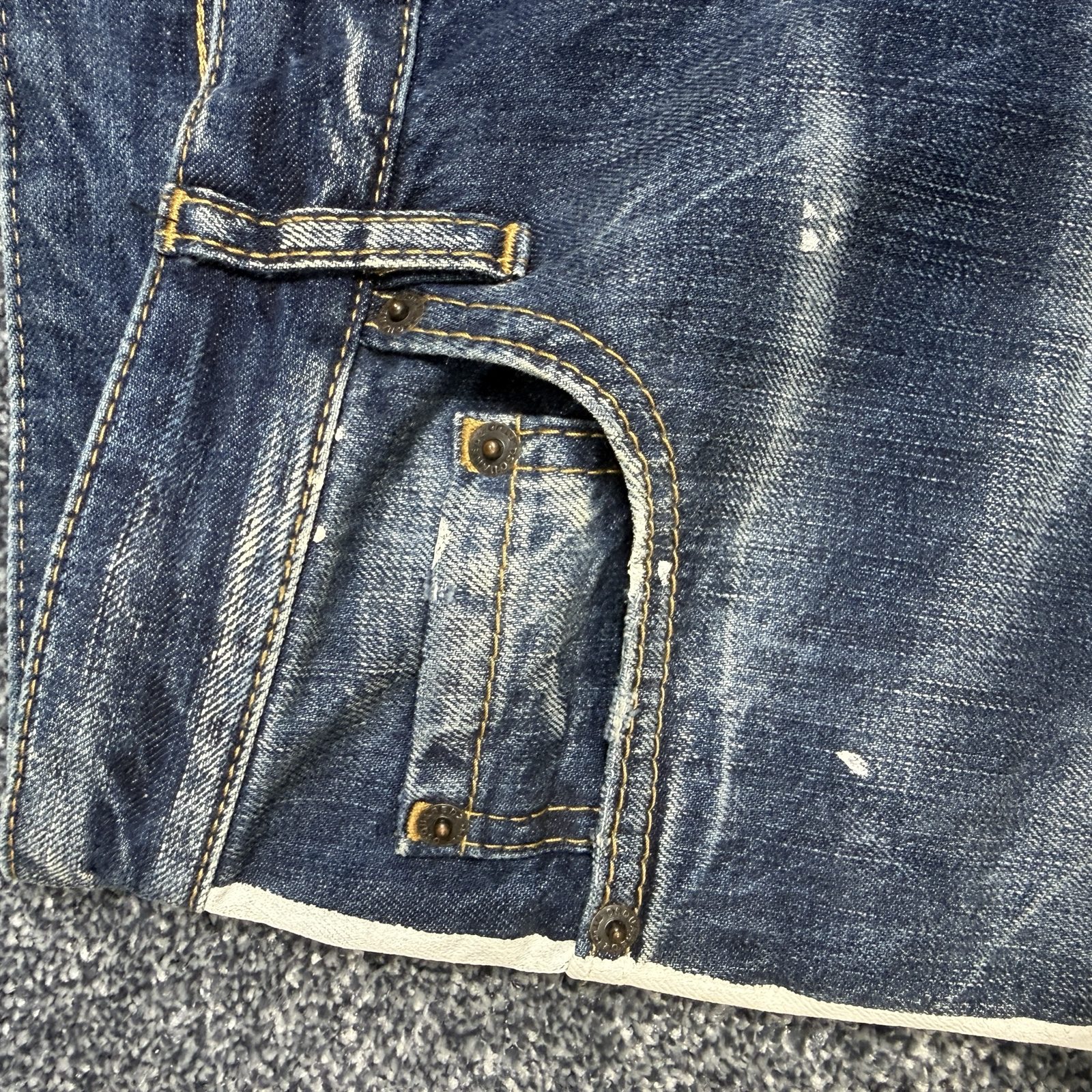 DSQUARED2 Men's Distressed Side Stripe Blue Jeans IT 46 W33 L29 image 7