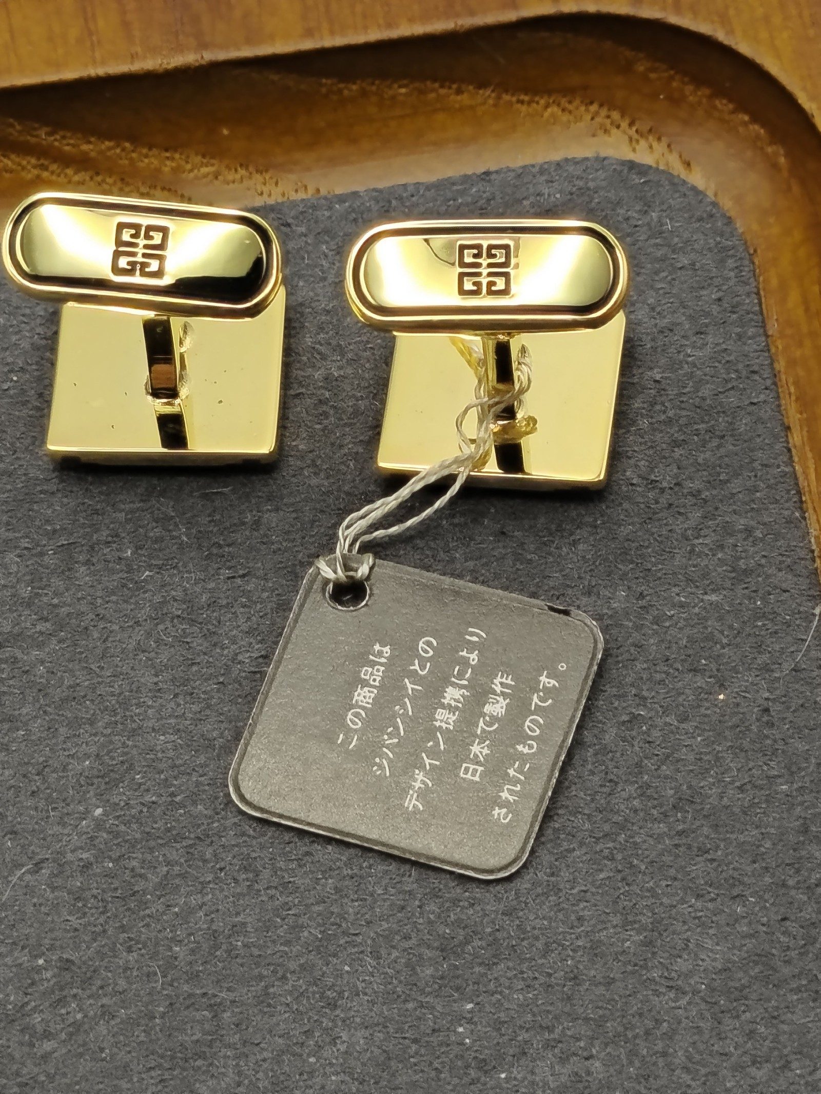 Givenchy Gold & Silver Tone Cufflinks & Tie Clip Set image 7