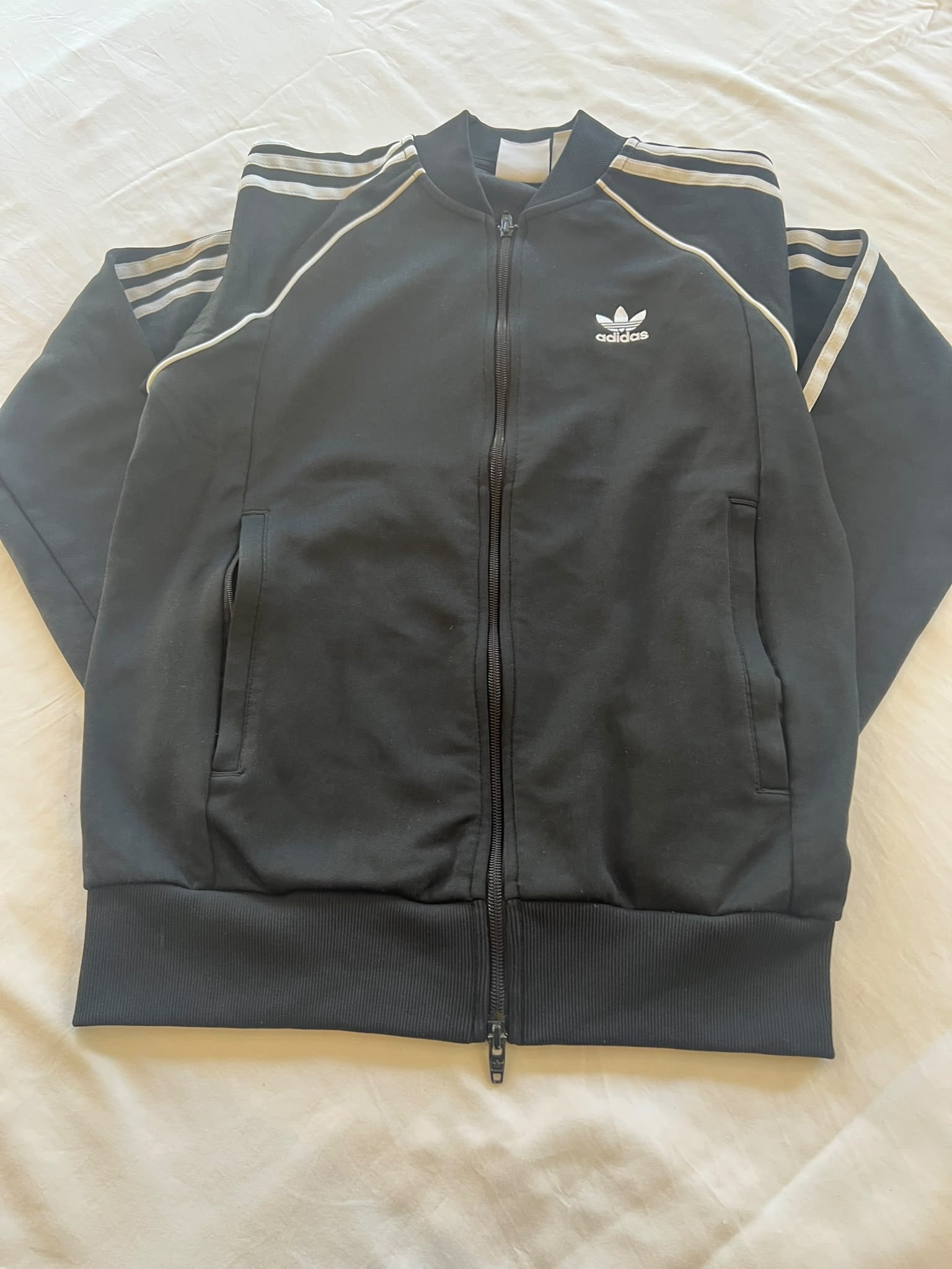 Adidas Black & White Women's Track Jacket Medium