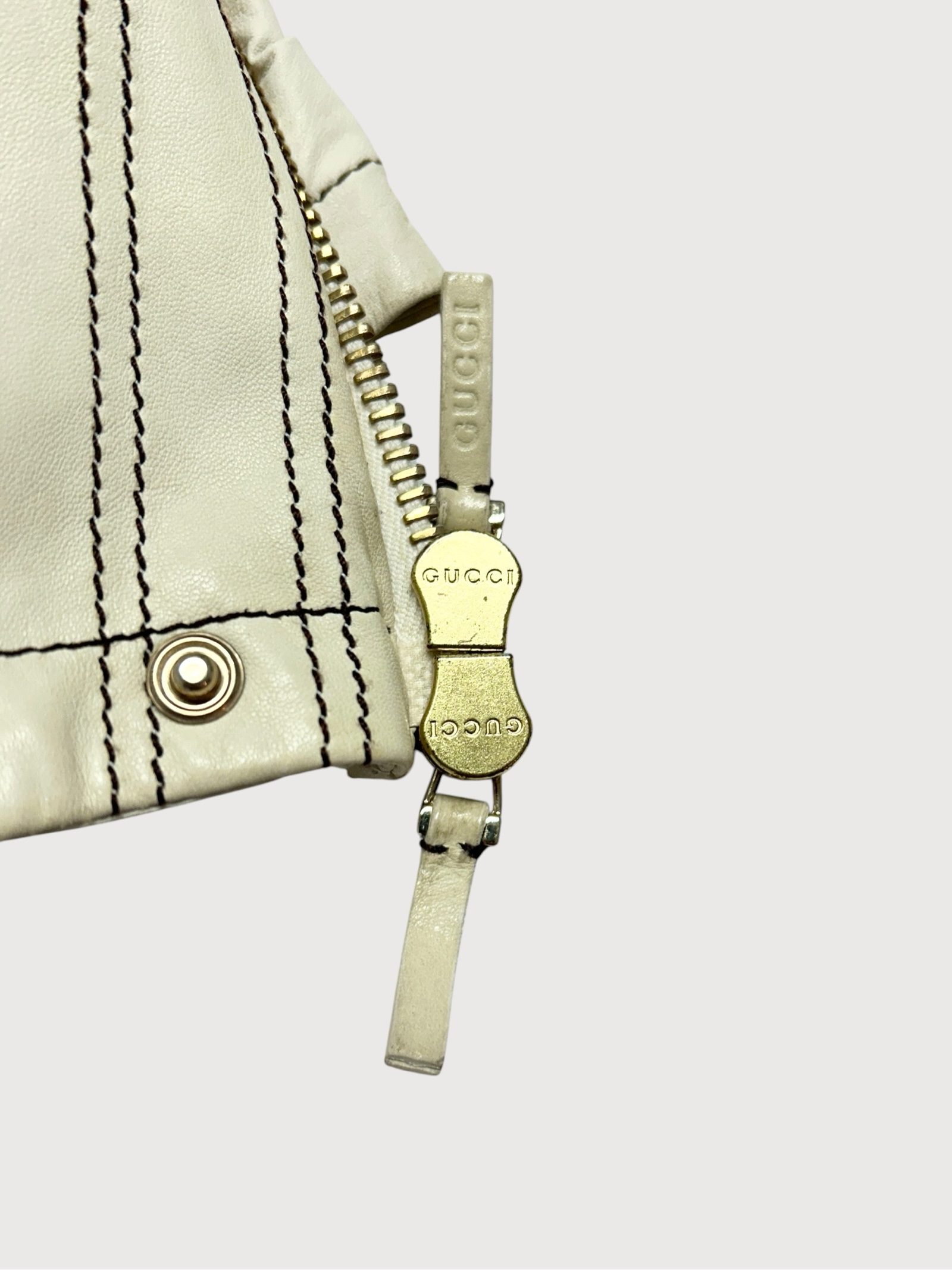 Gucci SS08 Leather Biker Contrast Stitch Jacket image 9