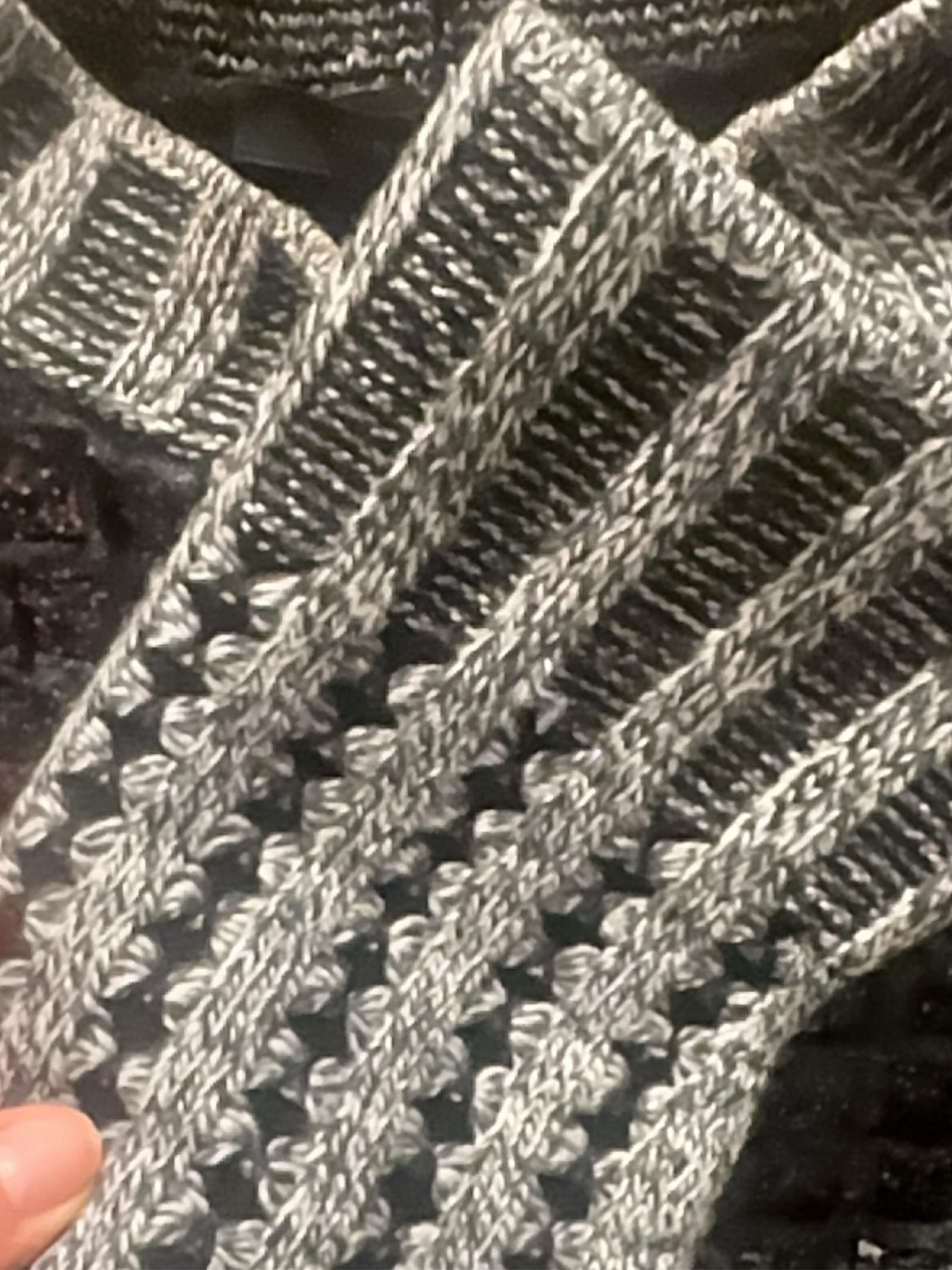 Marc Jacobs Black & Grey Sequin Knit Sweater Medium image 5