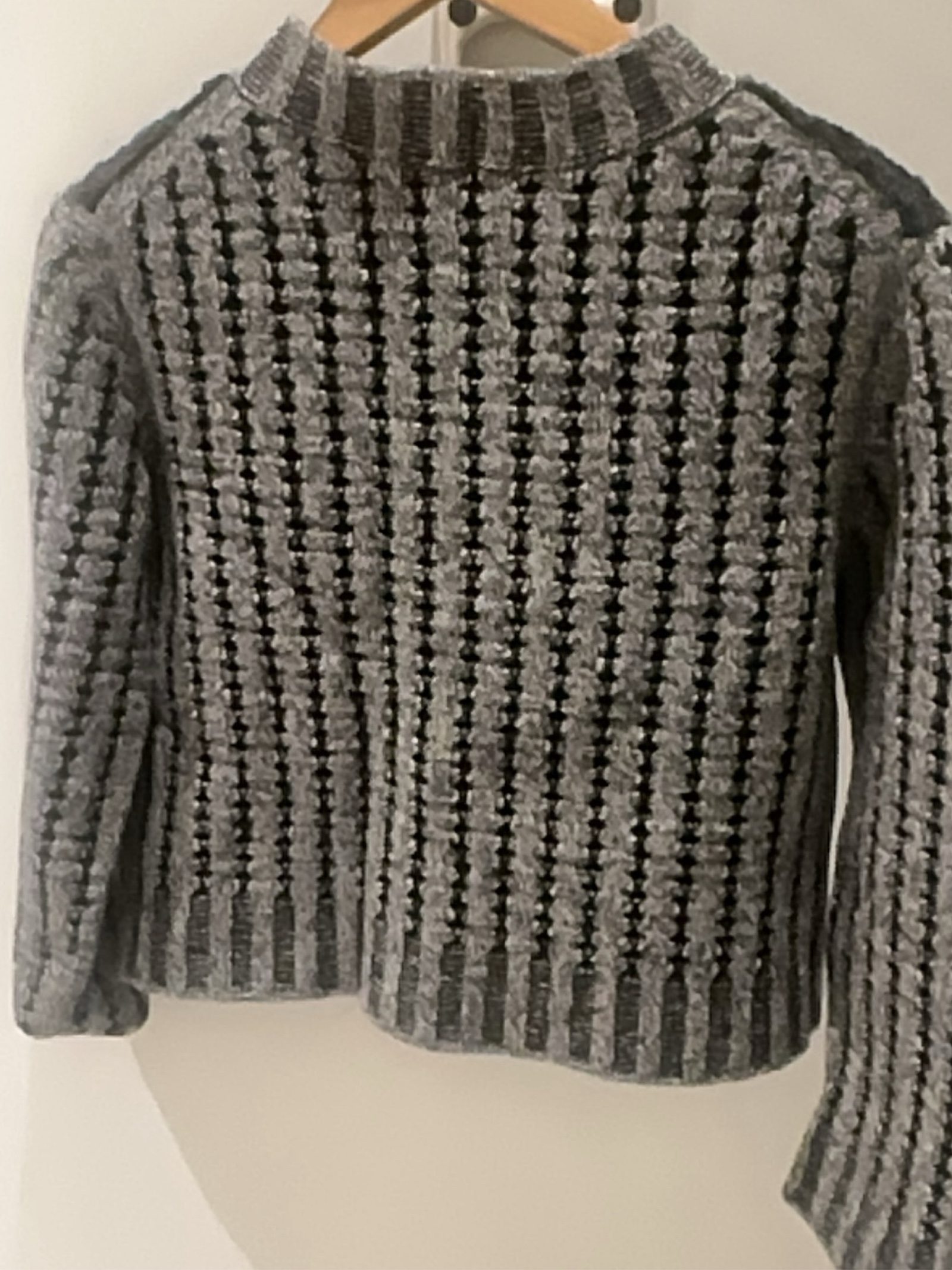 Marc Jacobs Black & Grey Sequin Knit Sweater Medium image 6