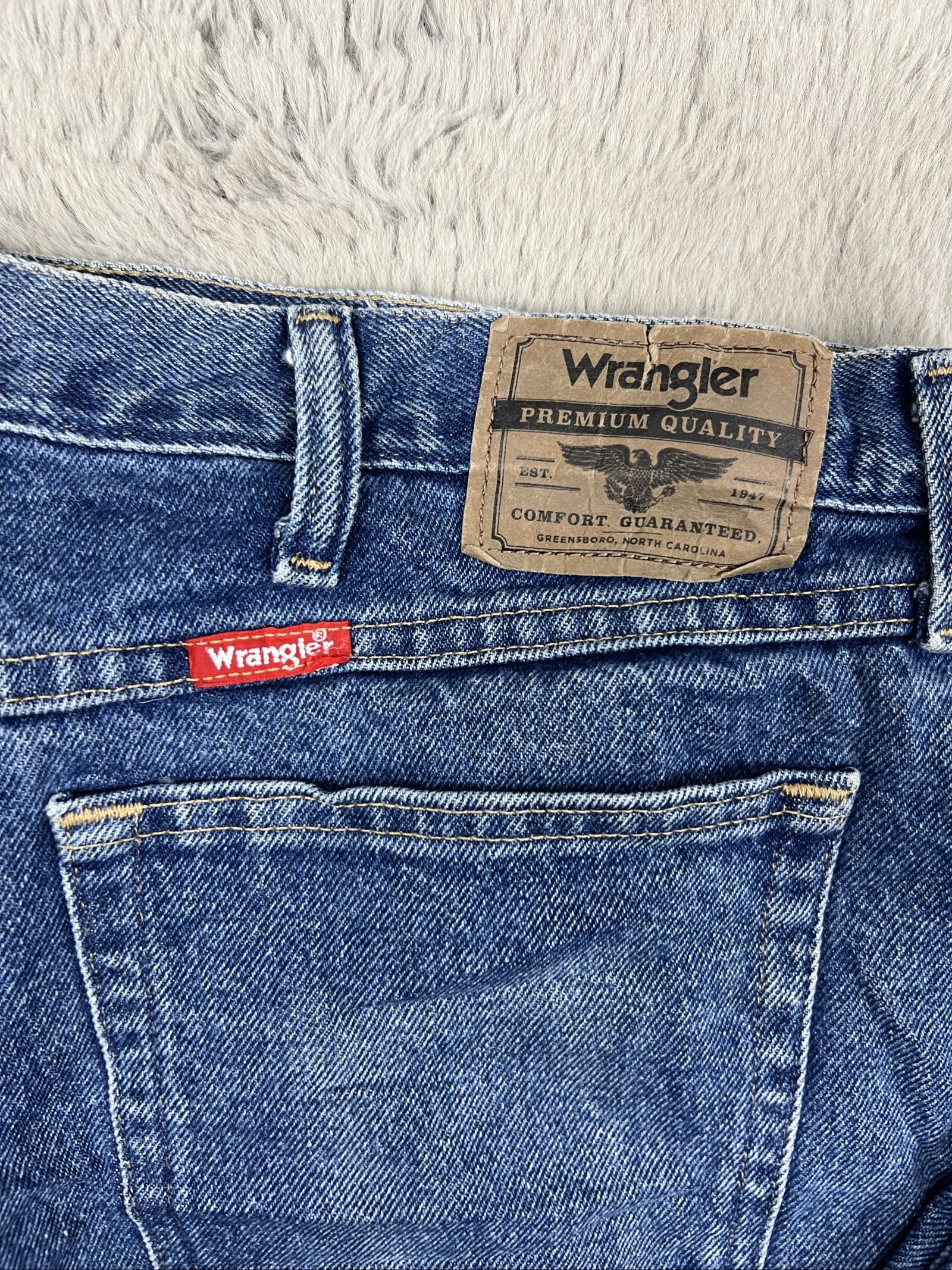 Vintage Wrangler 976TIDR Relaxed Fit Blue Denim Jeans W40 L42 image 2