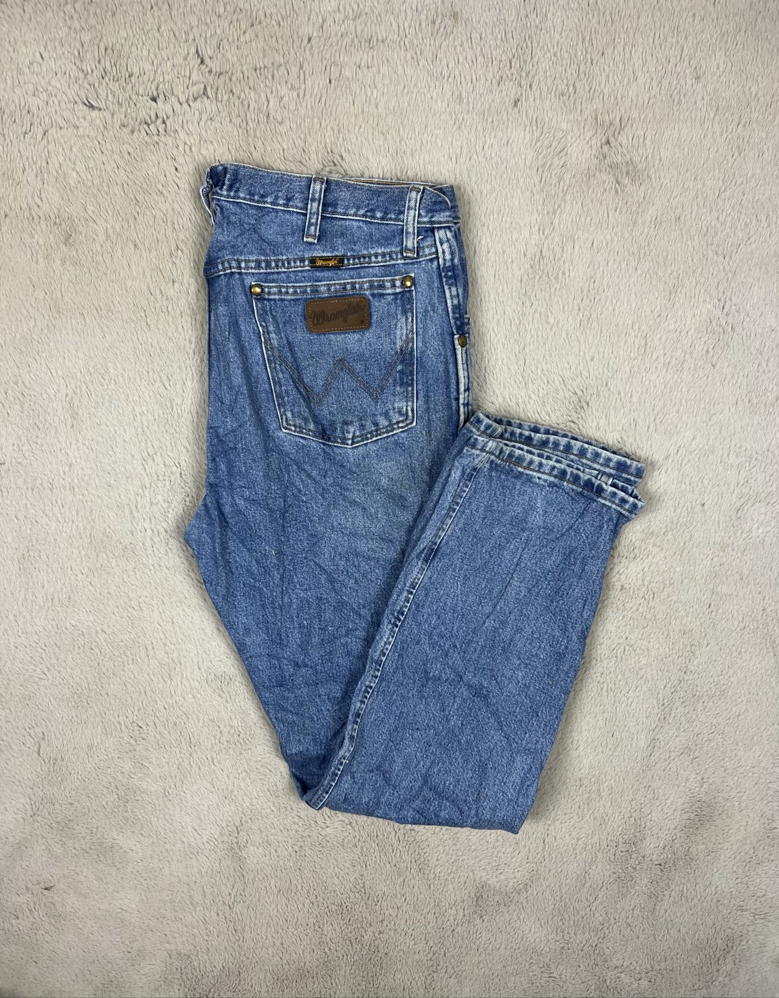 Vintage Wrangler 47MWZ Regular Fit Blue Denim Jeans W36 L45