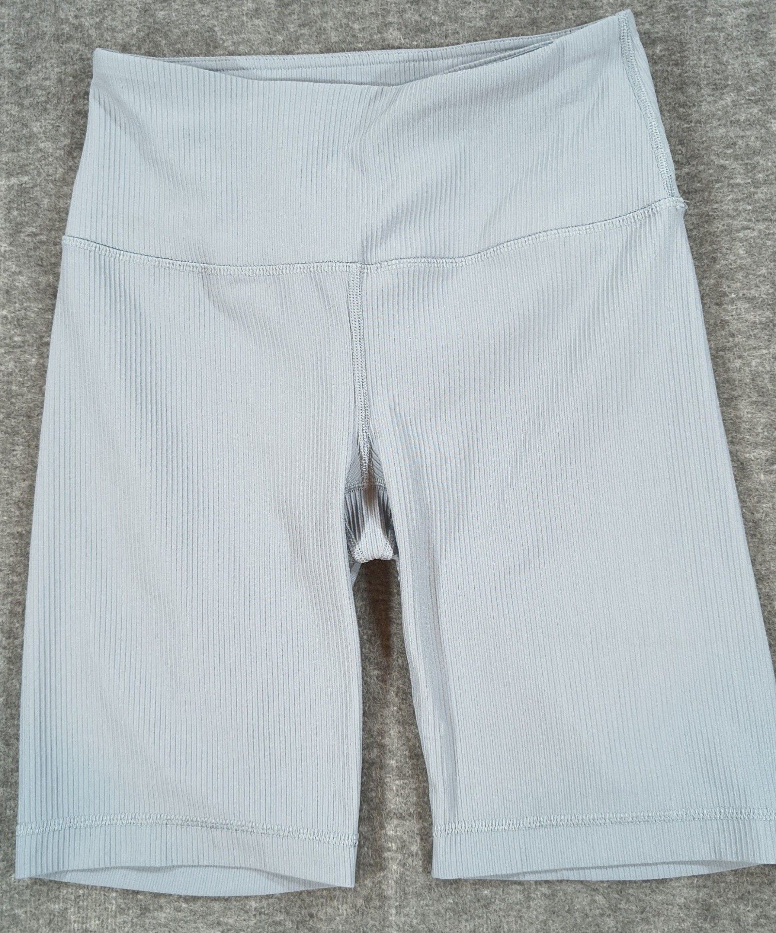 90 Degree By Reflex Women's Light Blue/Grey Blue Ribbed Biker Shorts Small