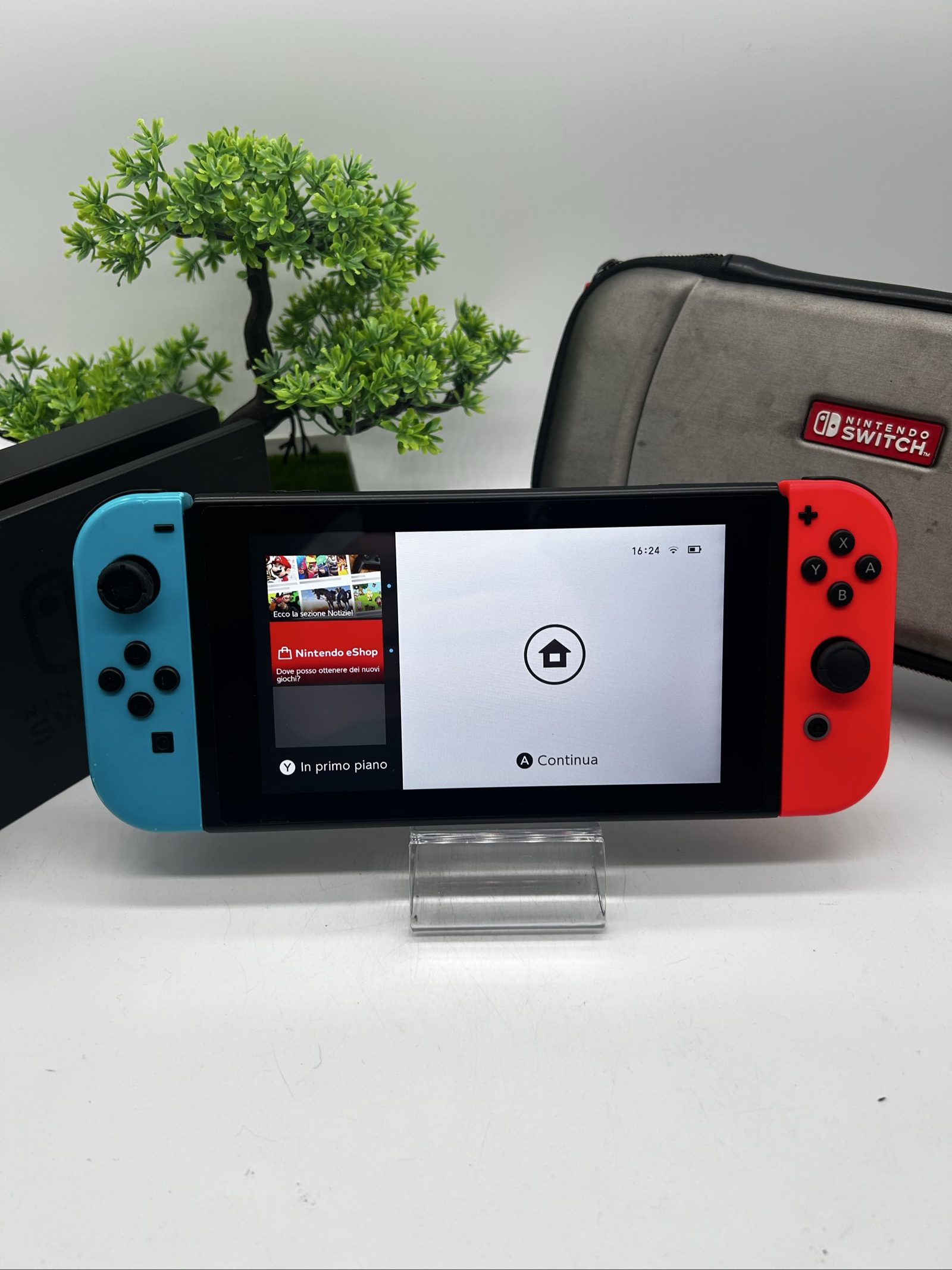 Nintendo Switch V2 Blu/Rossa + Dock + Grip + Accessori + Custodia image 2