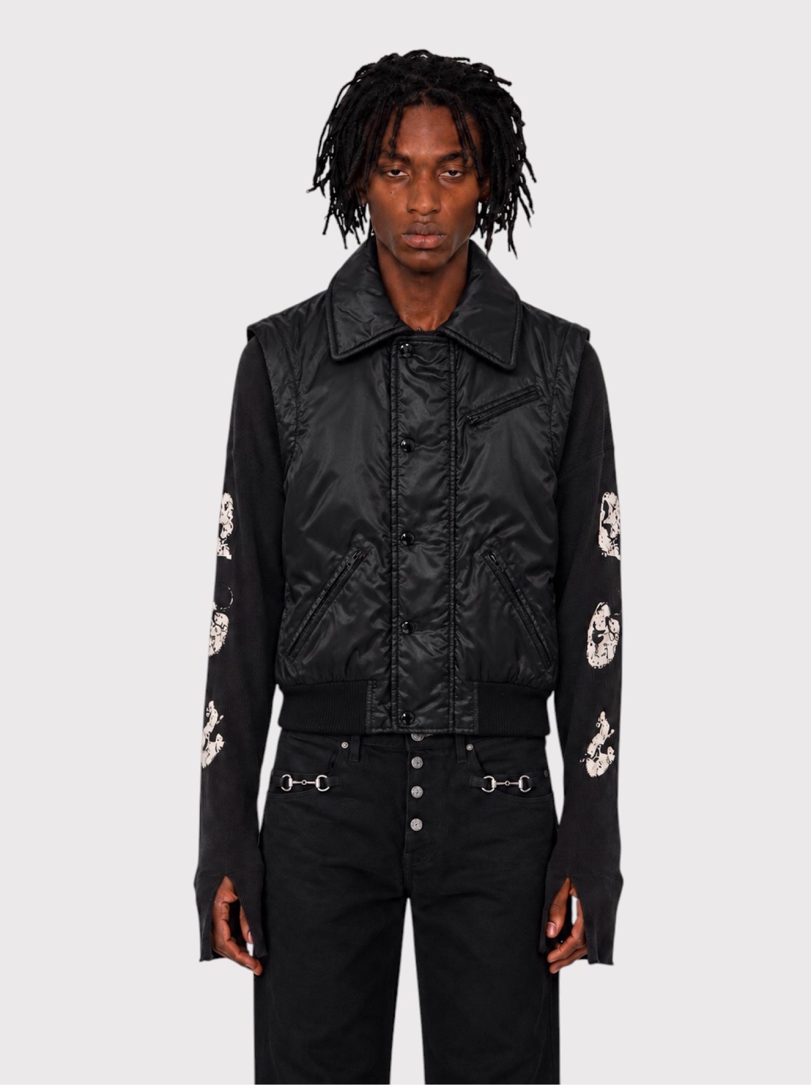 Saint Laurent Paris FW15 Multi Zip Nylon Vest image 9