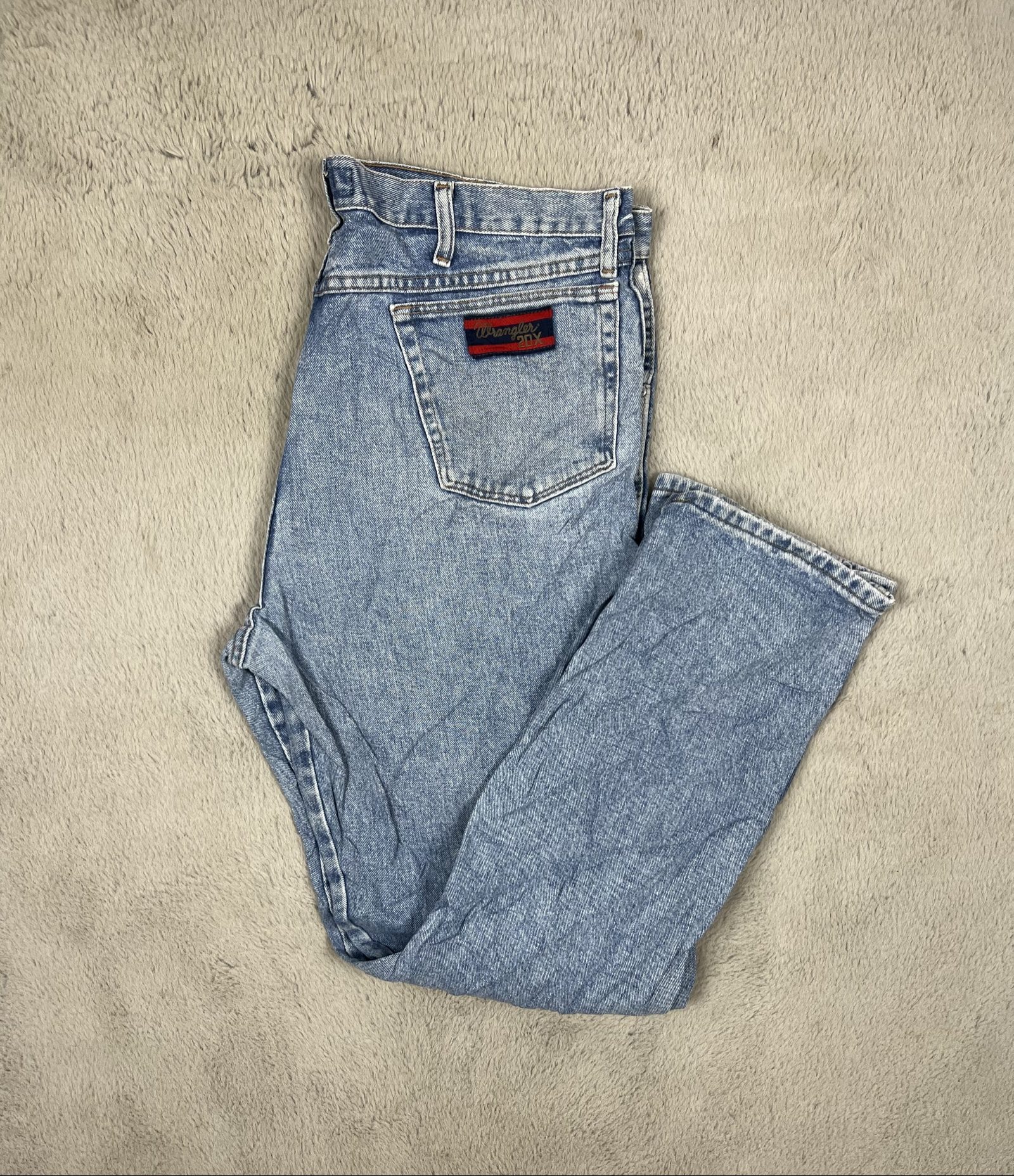 Vintage Wrangler 20X Jeans Mens W38 L44 Light Blue Denim Y2K