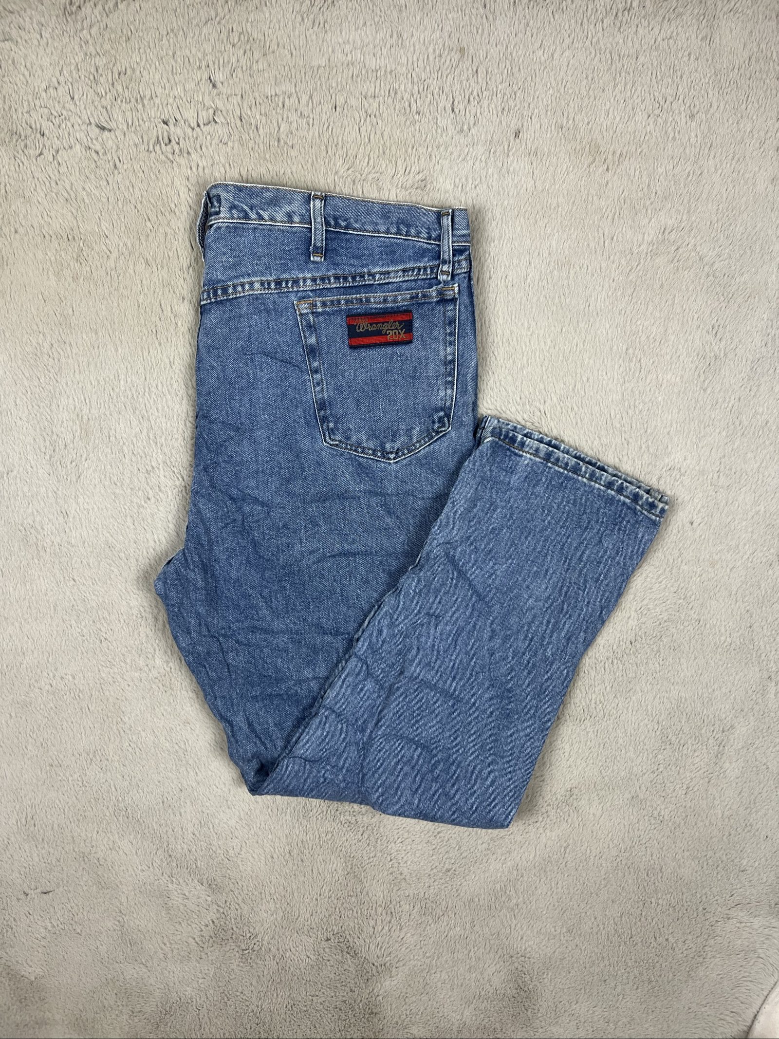 Vintage Wrangler 20X Jeans Blue Denim W42 L44 Y2K Western