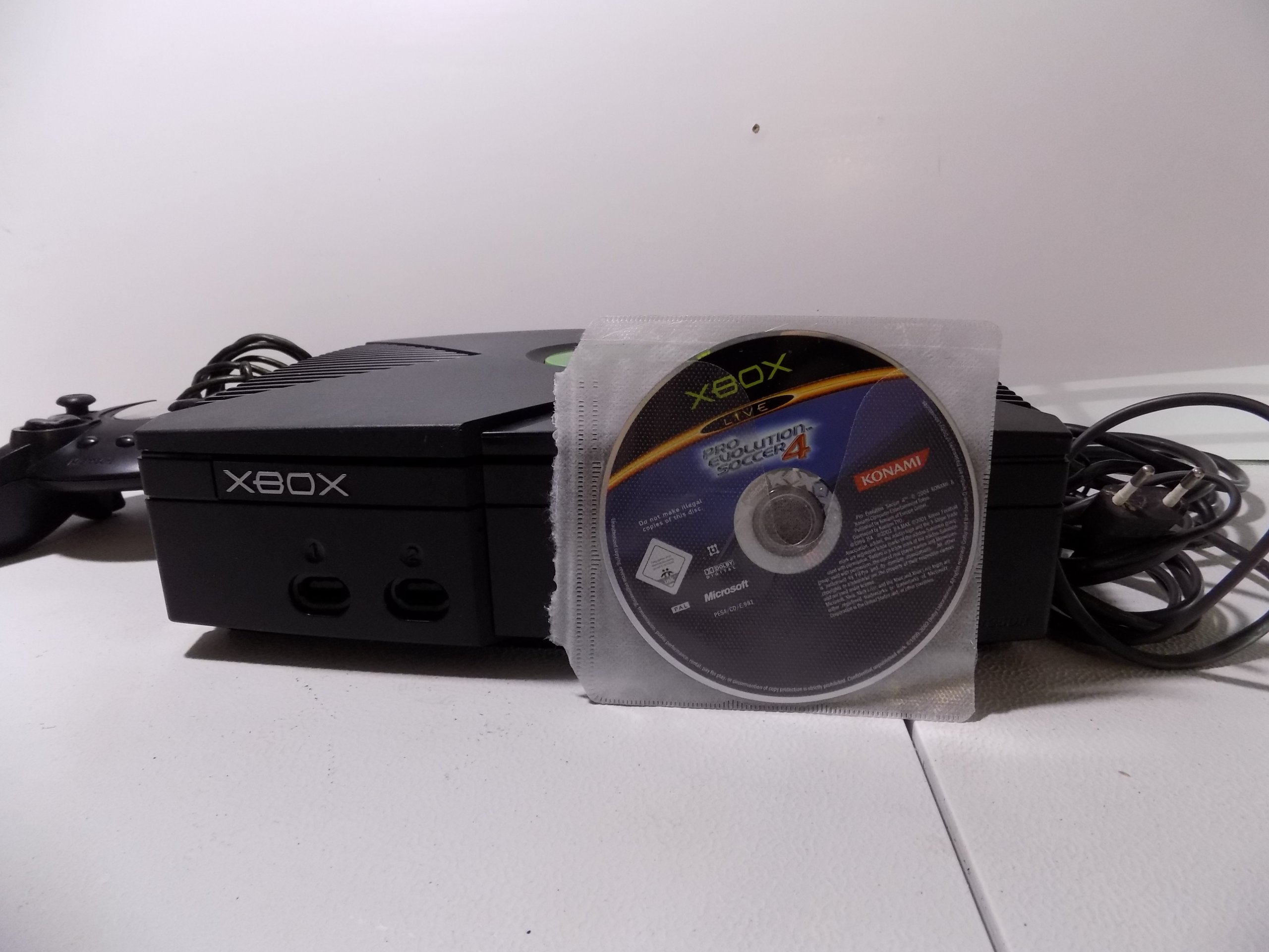 Microsoft Xbox Nero Console con Controller e Gioco Pro Evolution Soccer 4 image 2