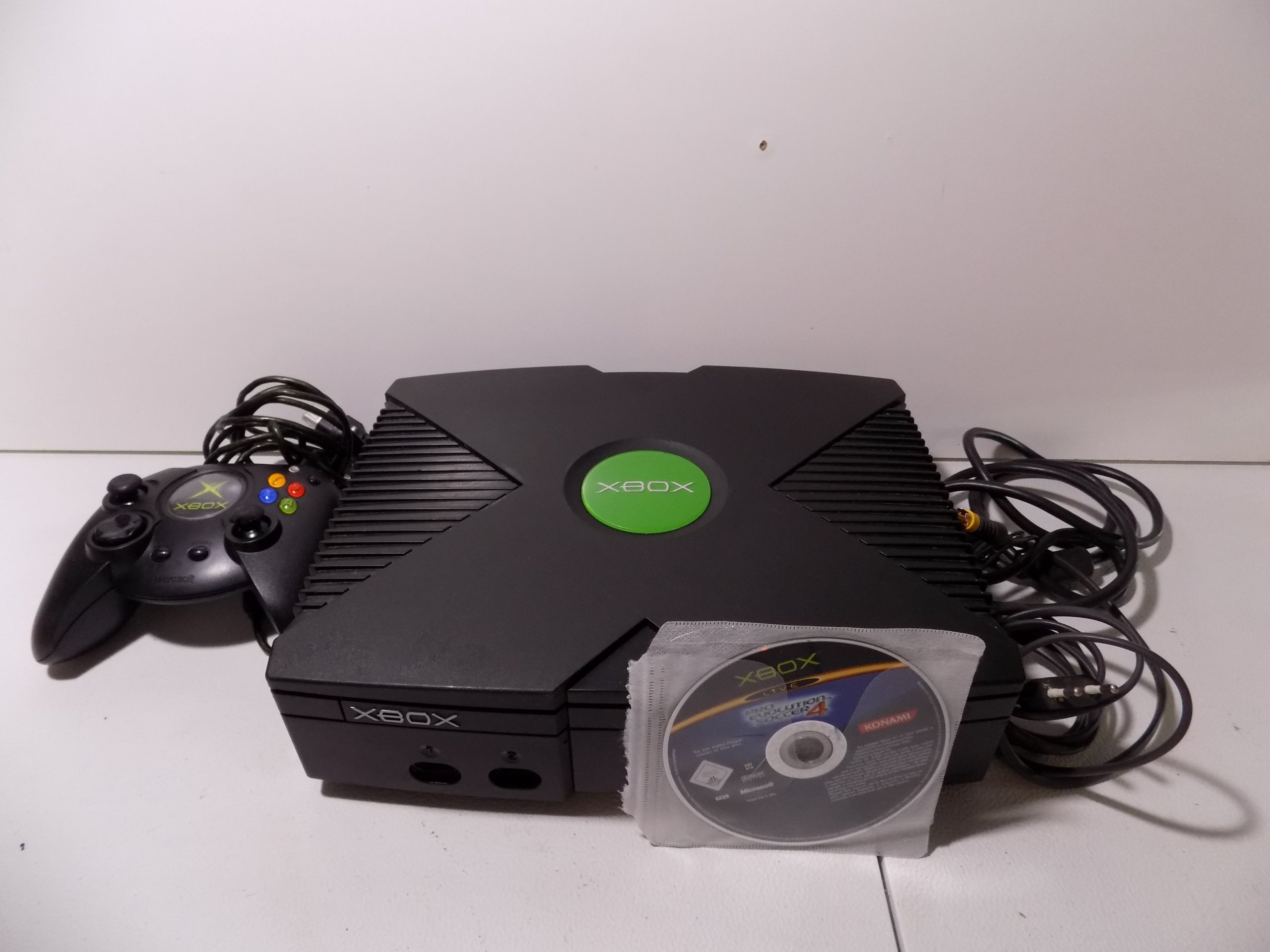 Microsoft Xbox Nero Console con Controller e Gioco Pro Evolution Soccer 4 image 3