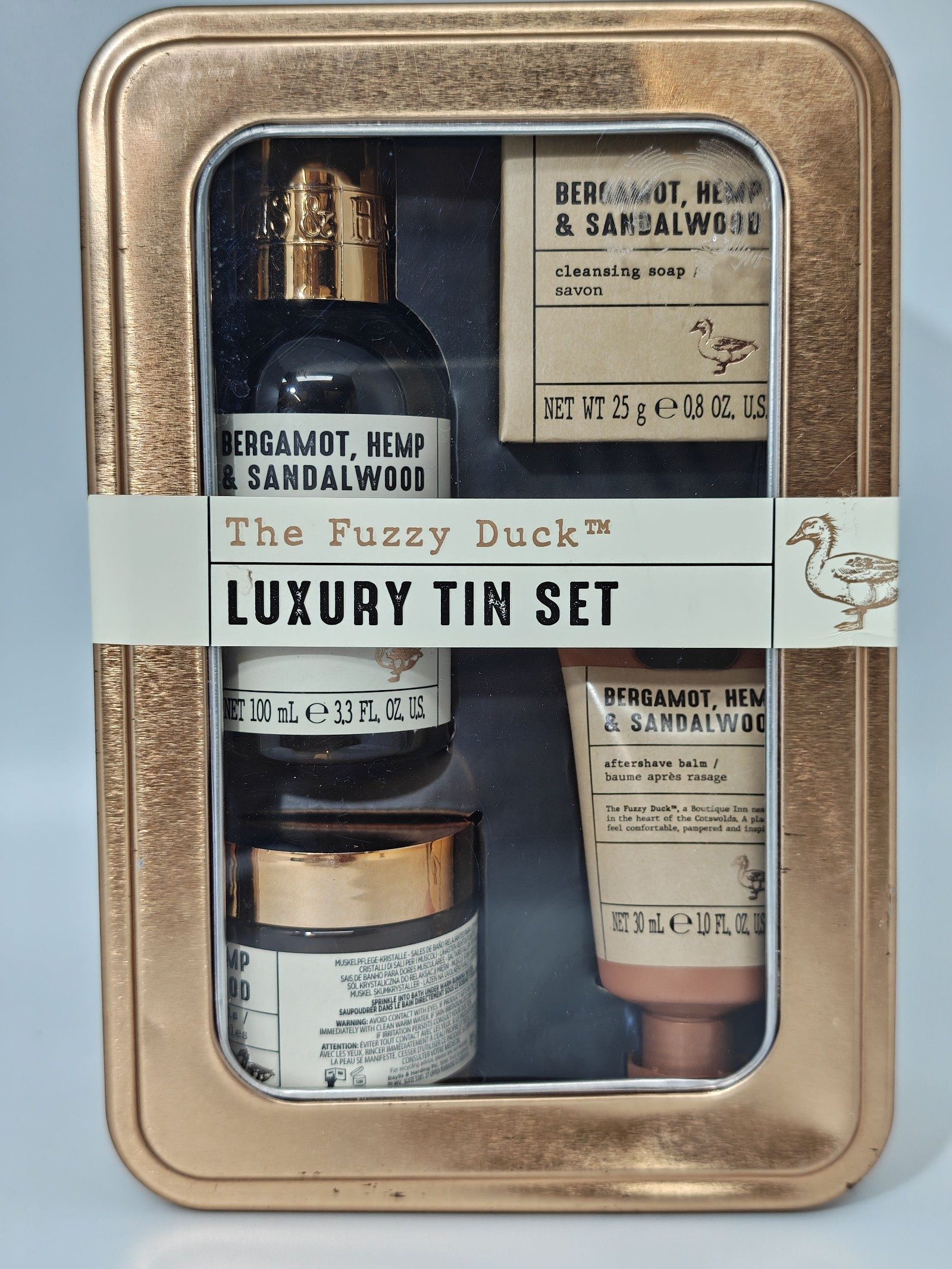 Baylis & Harding Luxury Tin Set Bergamot Hemp & Sandalwood