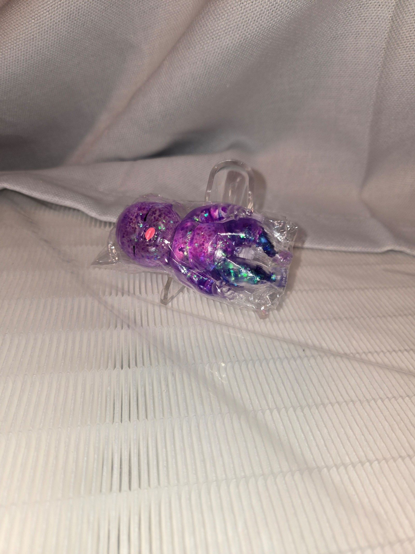 Purple Glitter Resin Baby Figurine Collectible