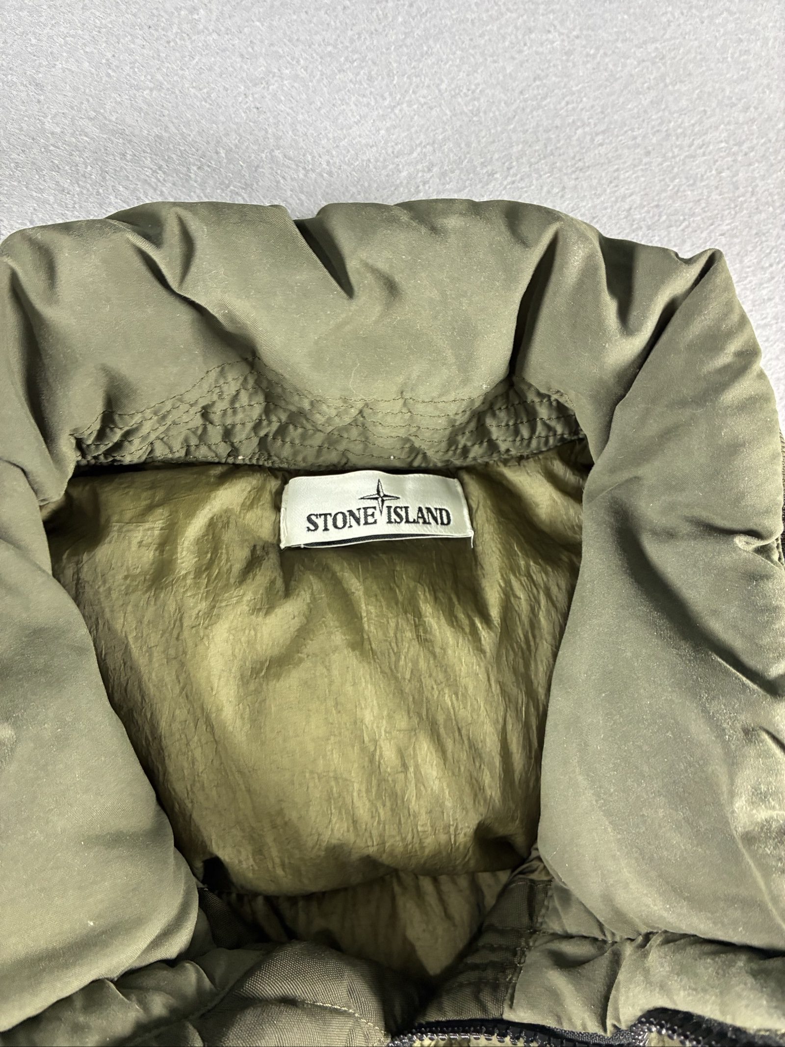 Stone Island Olive Green Puffer Jacket garment down crinkle reps ny down 3XL image 2