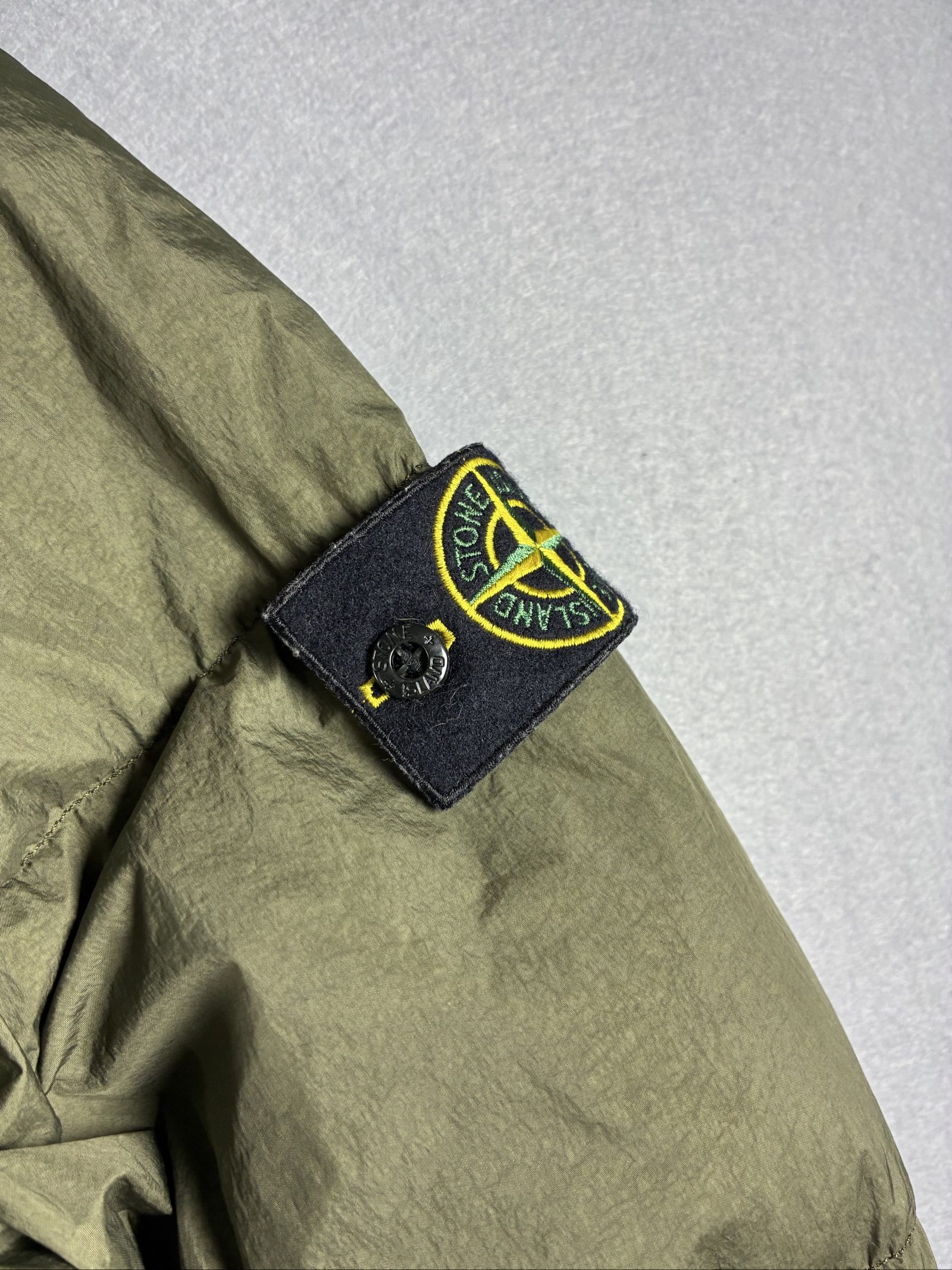 Stone Island Olive Green Puffer Jacket garment down crinkle reps ny down 3XL image 3