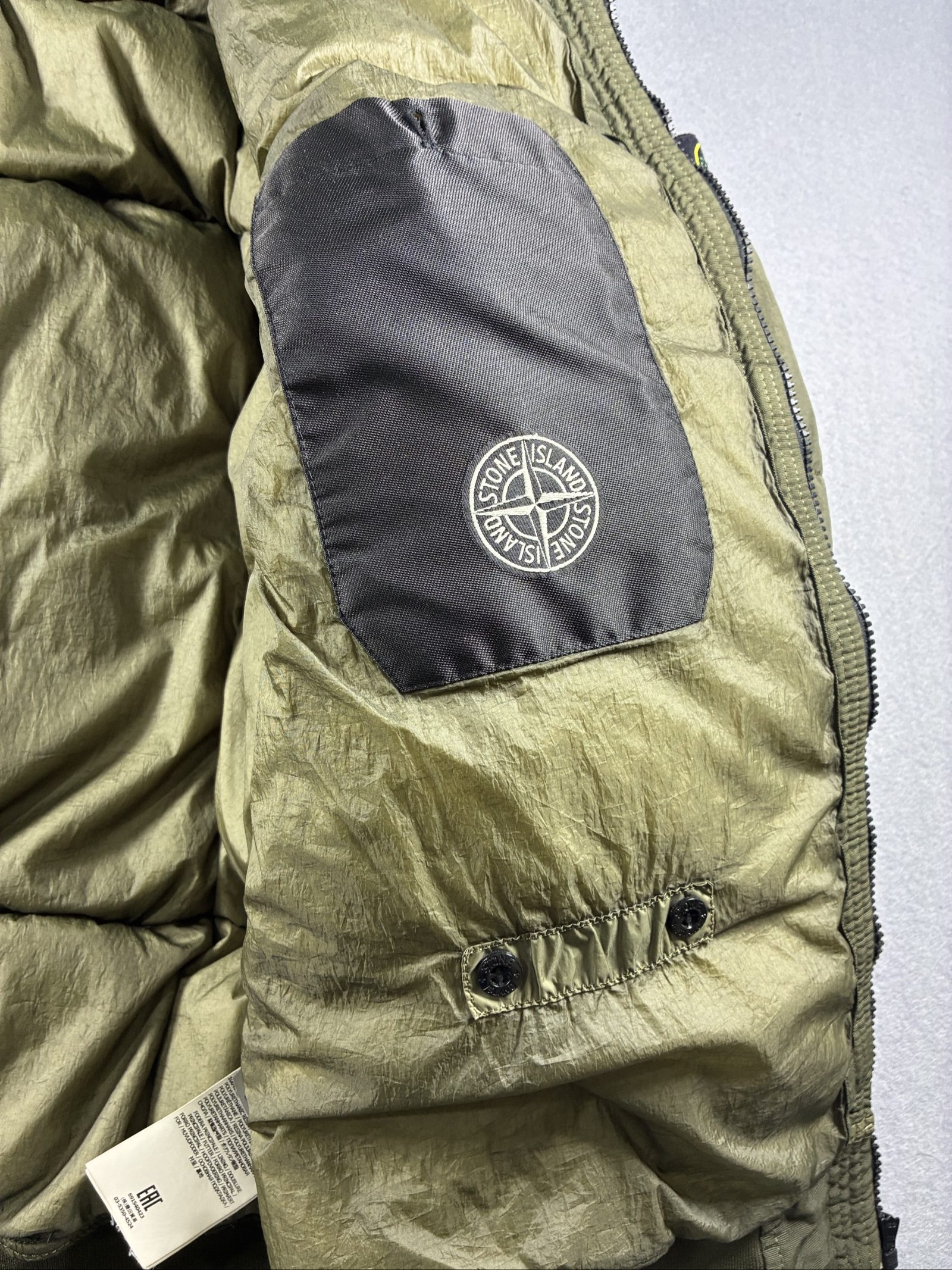 Stone Island Olive Green Puffer Jacket garment down crinkle reps ny down 3XL image 6