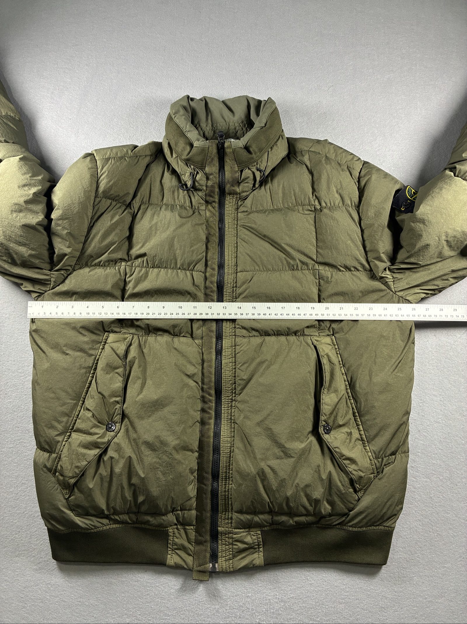 Stone Island Olive Green Puffer Jacket garment down crinkle reps ny down 3XL image 10