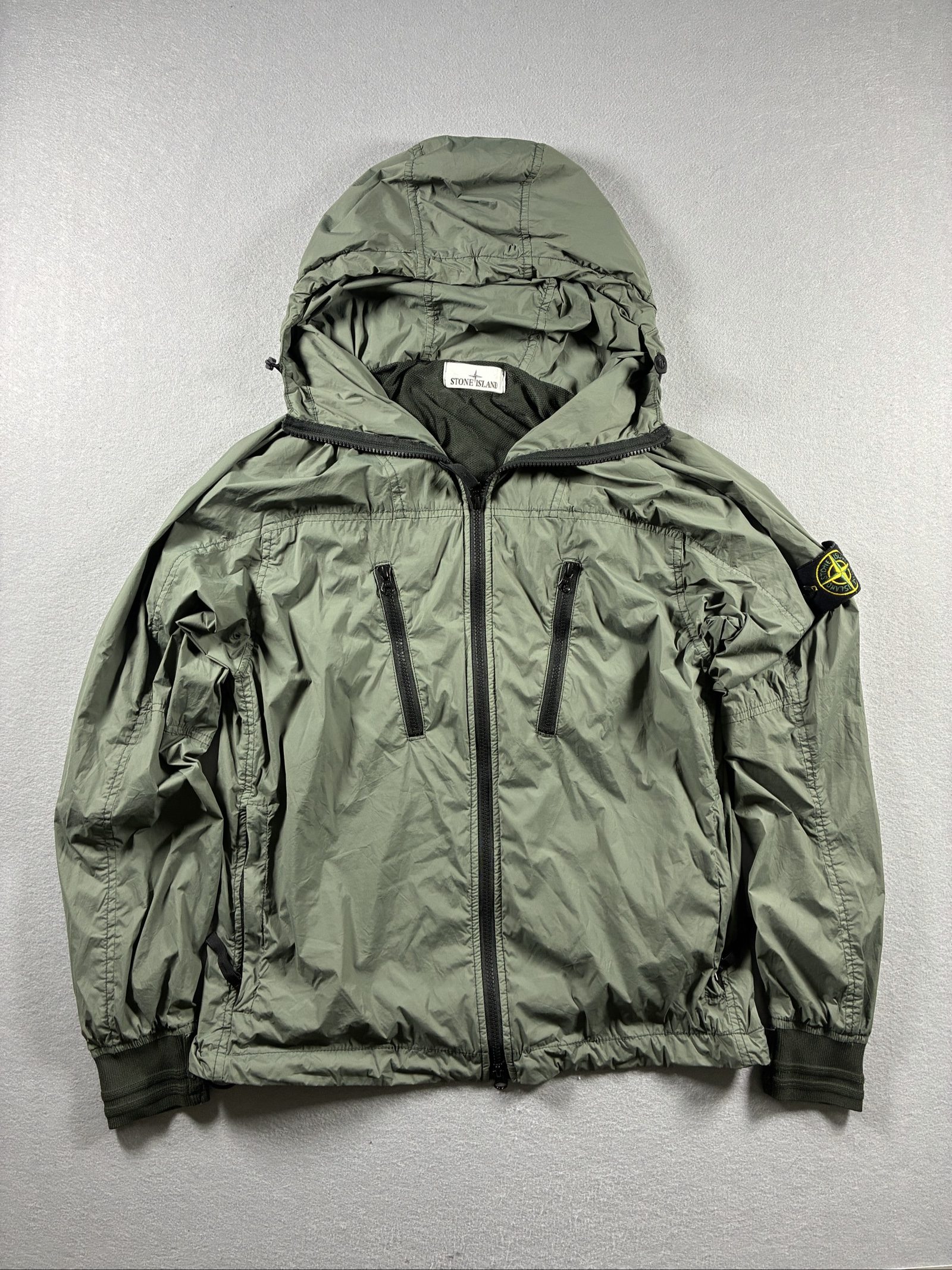 Stone Island Green Hooded Jacket small
