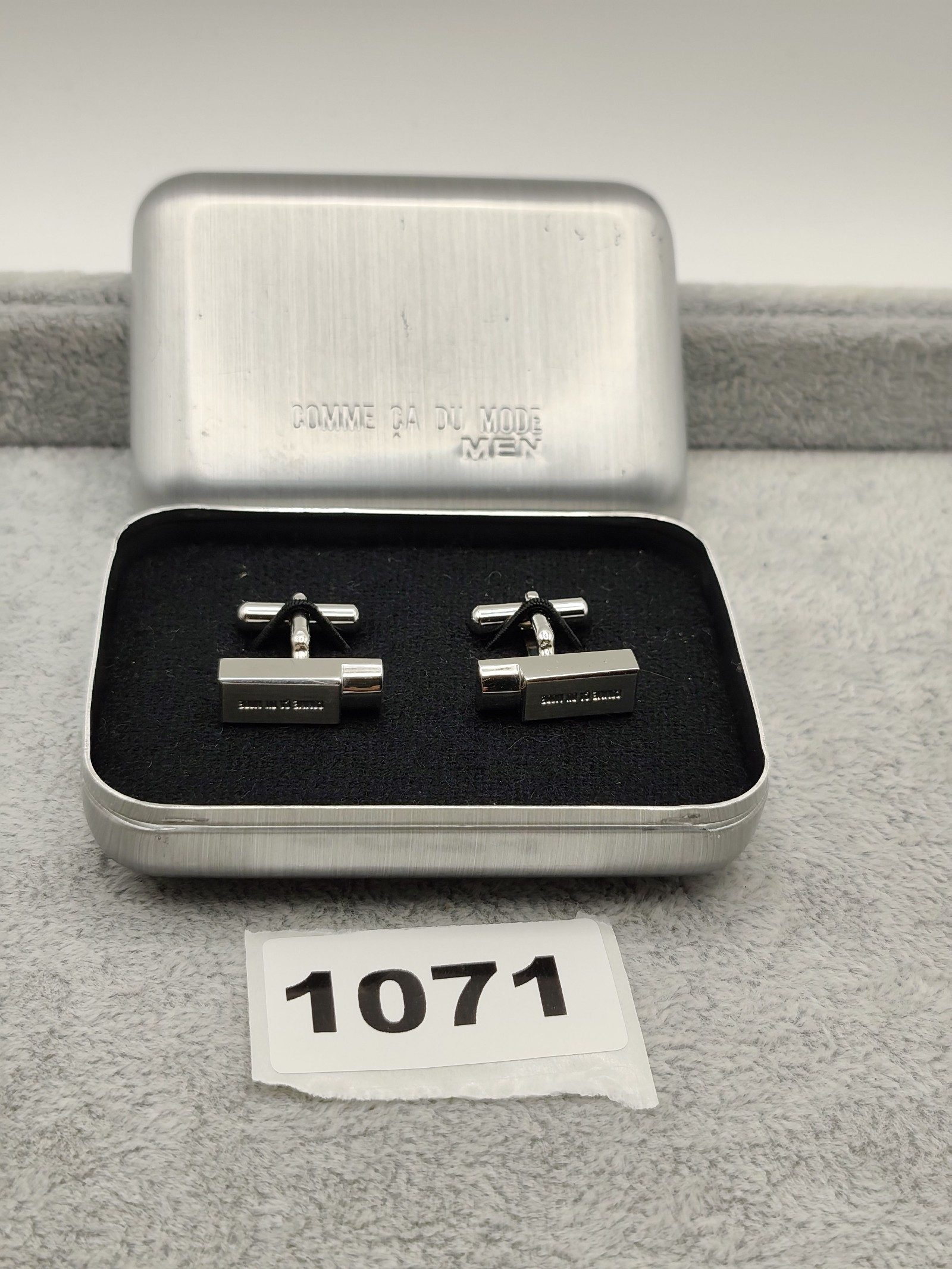 Comme Ça Du Mode Men Silver Rectangular Cufflinks