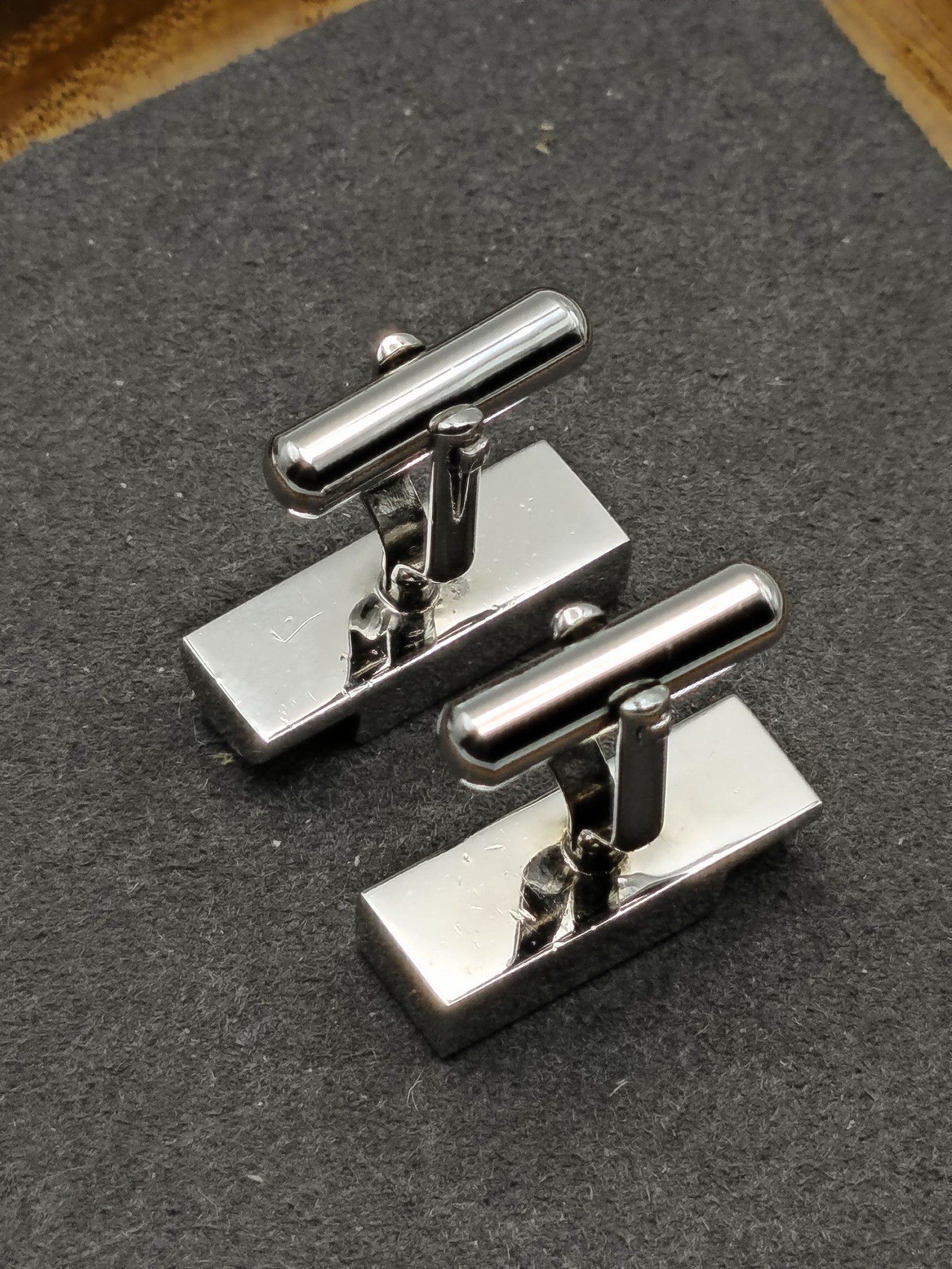 Comme Ça Du Mode Men Silver Rectangular Cufflinks image 8