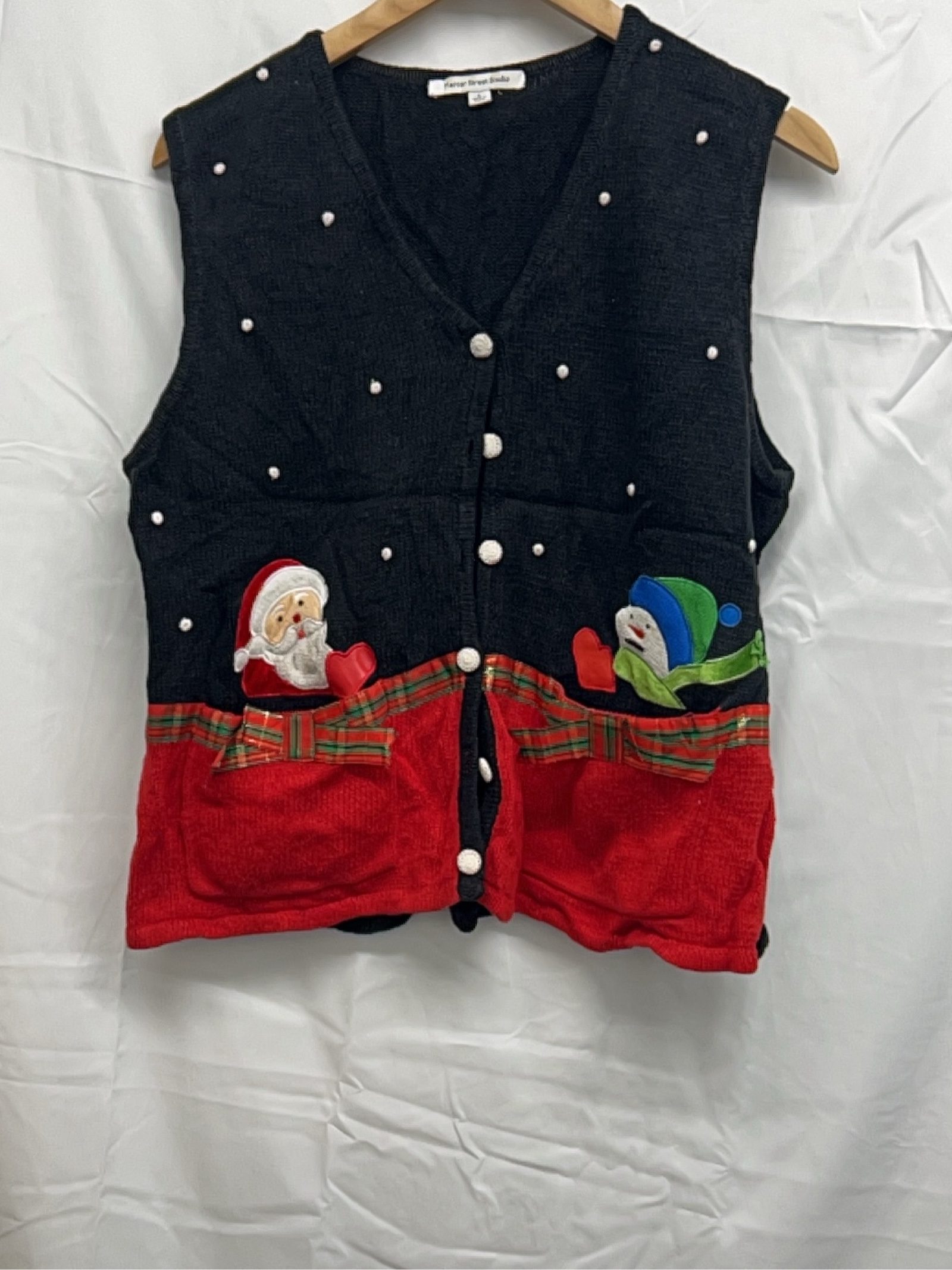 Retro Christmas Waistcoat – Mercer Street Studio – Size L