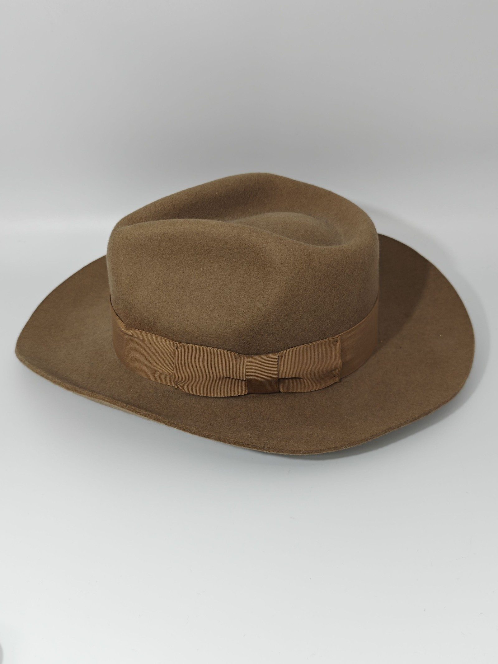 Gatsby Brown Wool Fedora Hat Medium 56cm image 4