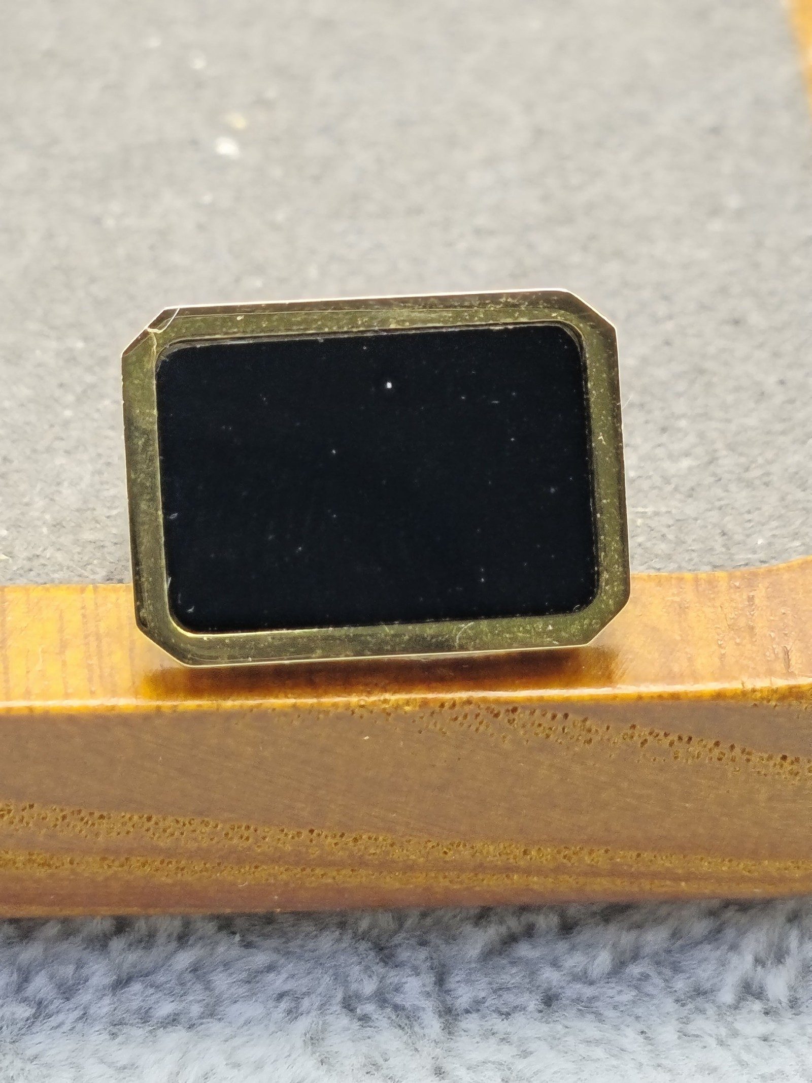 Covic Black & Gold Rectangular Cufflinks image 5