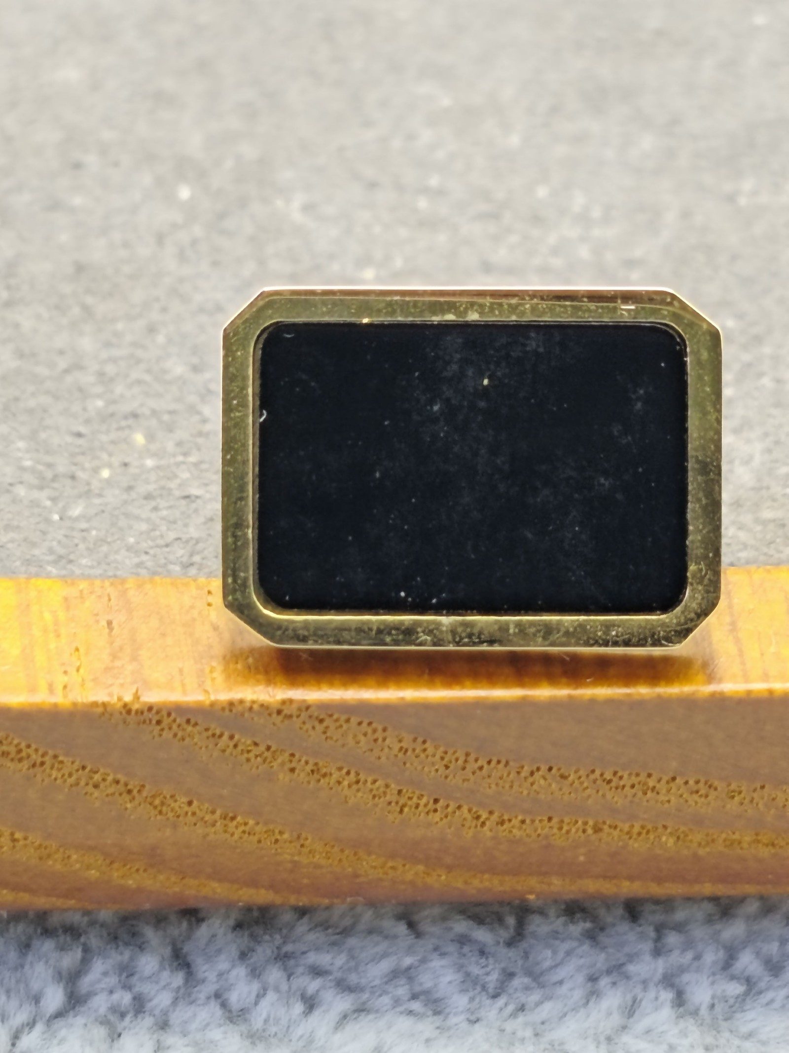 Covic Black & Gold Rectangular Cufflinks image 6