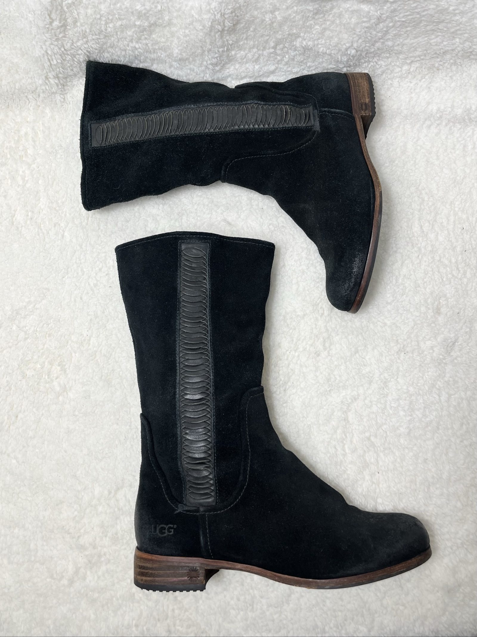 UGG Women's Black Suede Mid-Calf Boots US 6.5 / EU 37.5