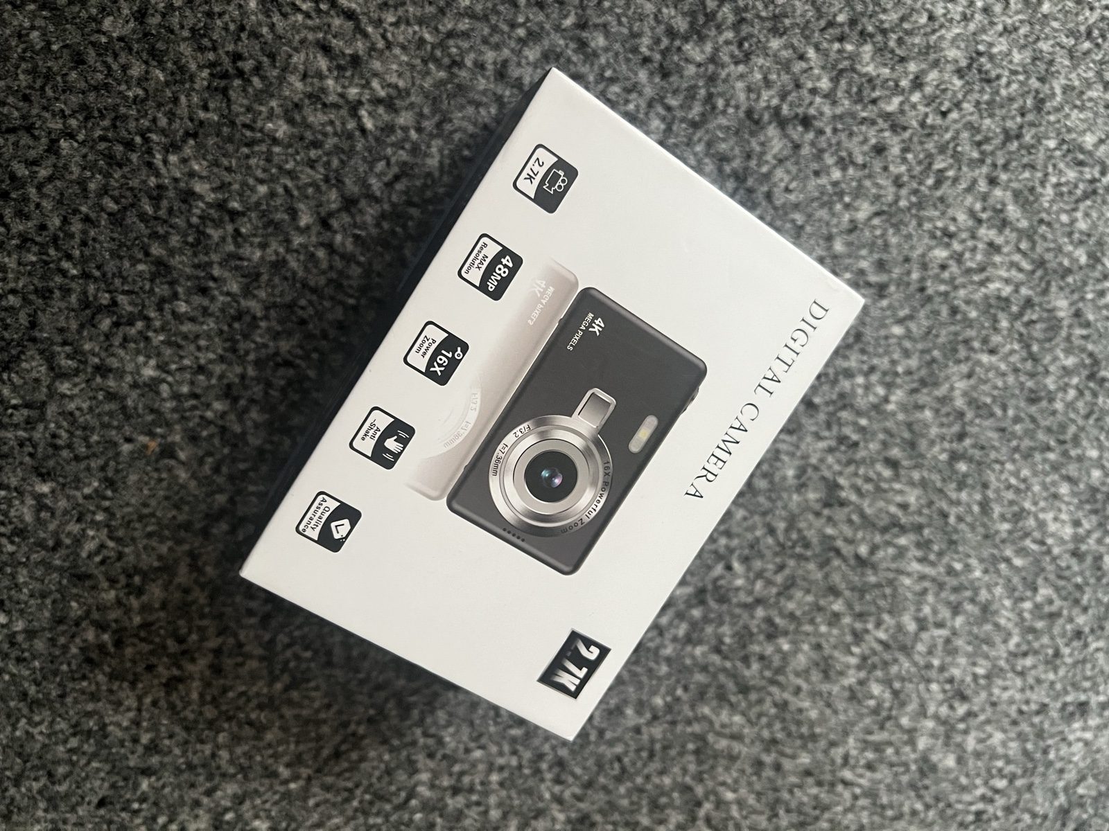 7N 4K Black Digital Camera 48MP 16X Zoom