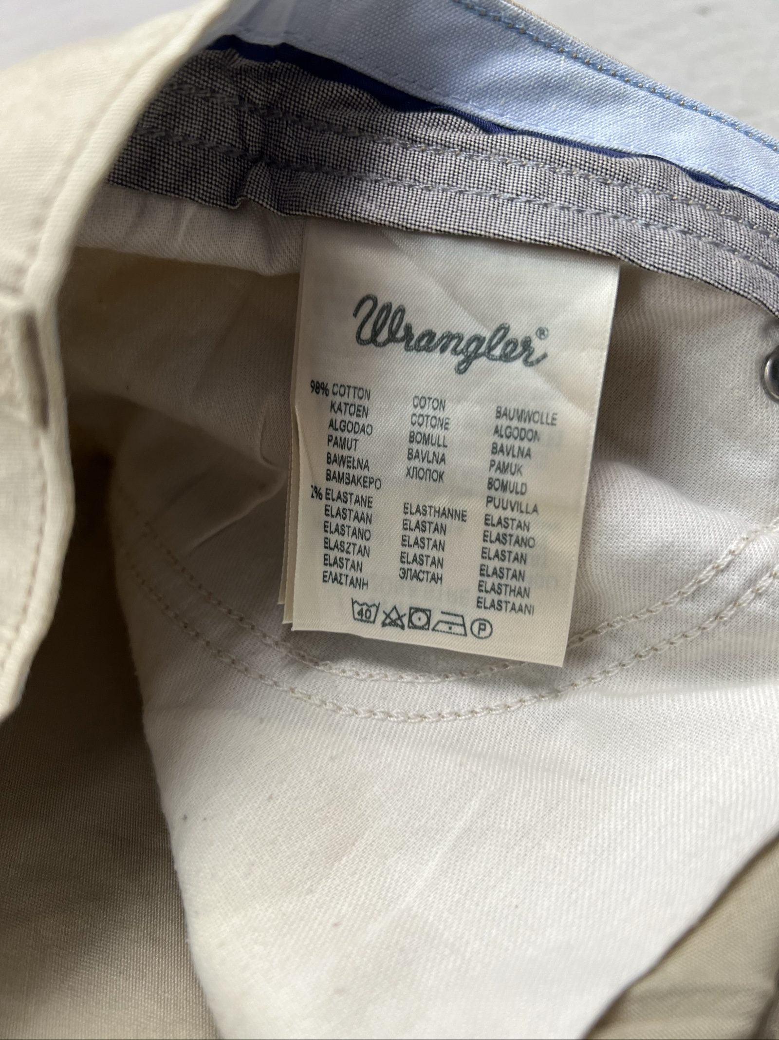 Vintage Wrangler White Jeans W36 L43 – Denim