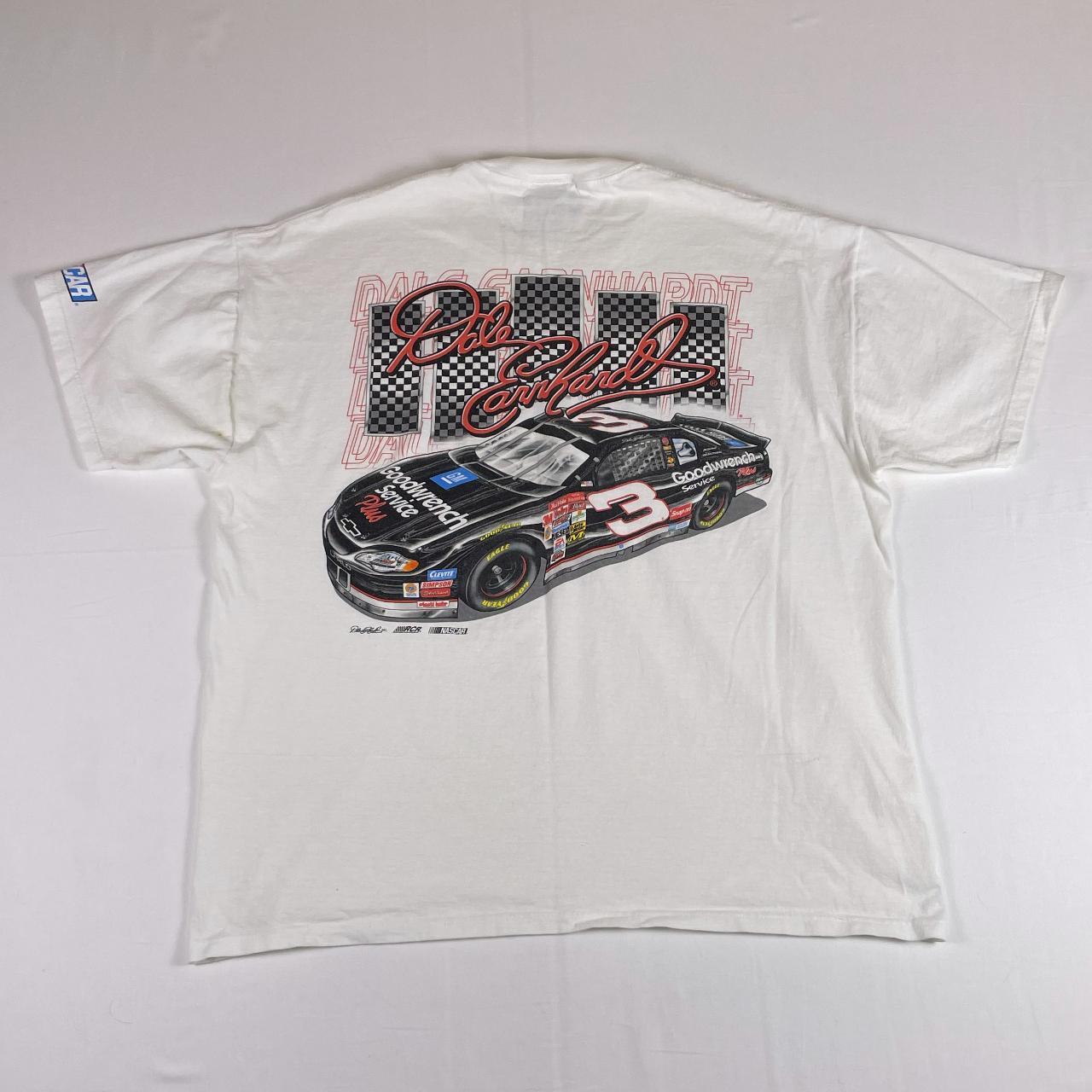 Vintage Dale Earnhardt No. 3 NASCAR Tee XL White Goodwrench Back Print